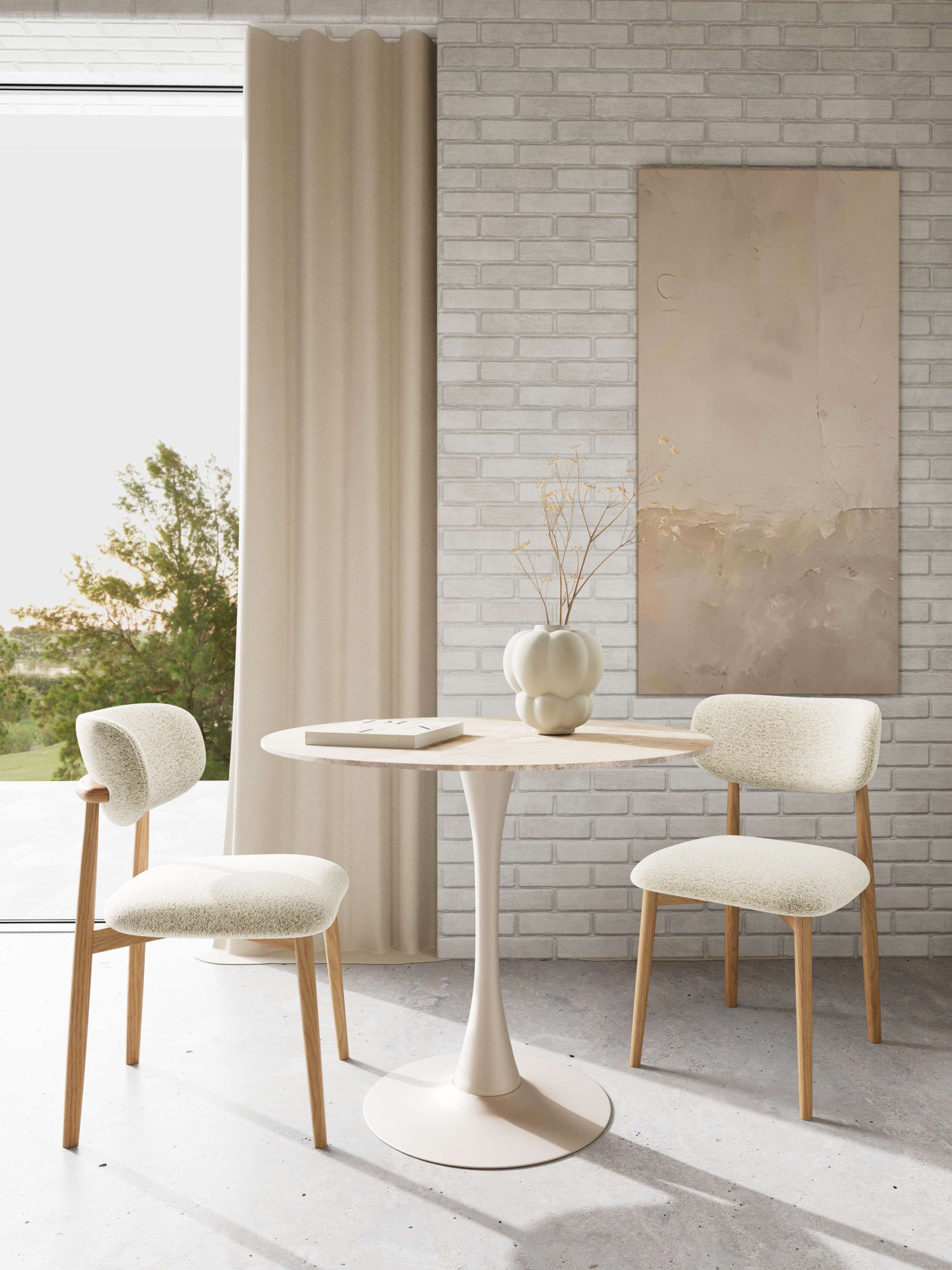 ACTONA GROUP Chaise de salle à manger »Polsterstuhl« () 2 cuisChaise, tissu Cona, structure chêne