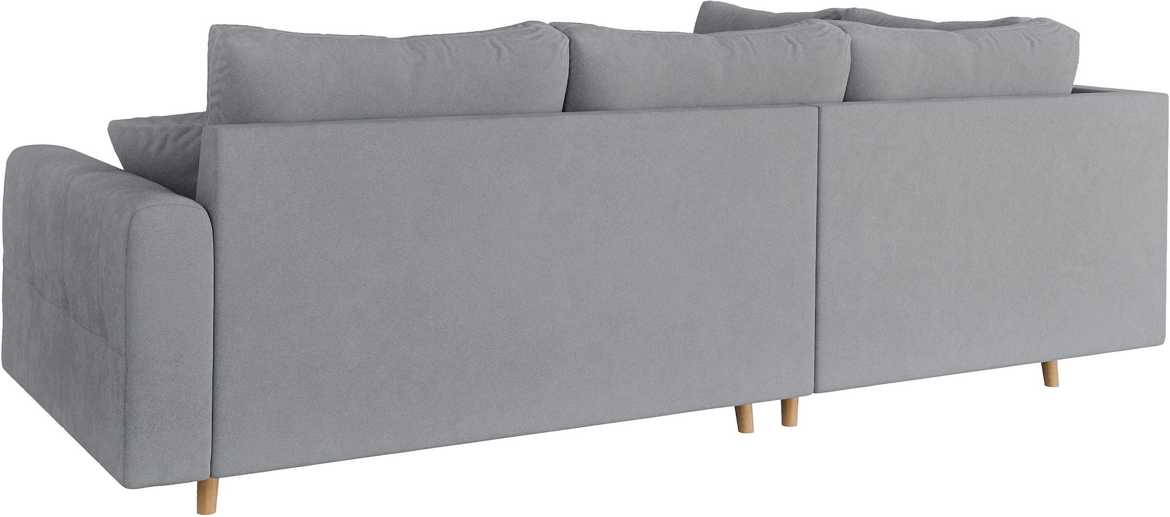 Home affaire Ecksofa »CHARRE L-Form mit Ottomane, Masse B/T/H: 231/161/81 cm« feine Steppung, lose Rücken- und Zierkissen, auch in Cord und Bouclé