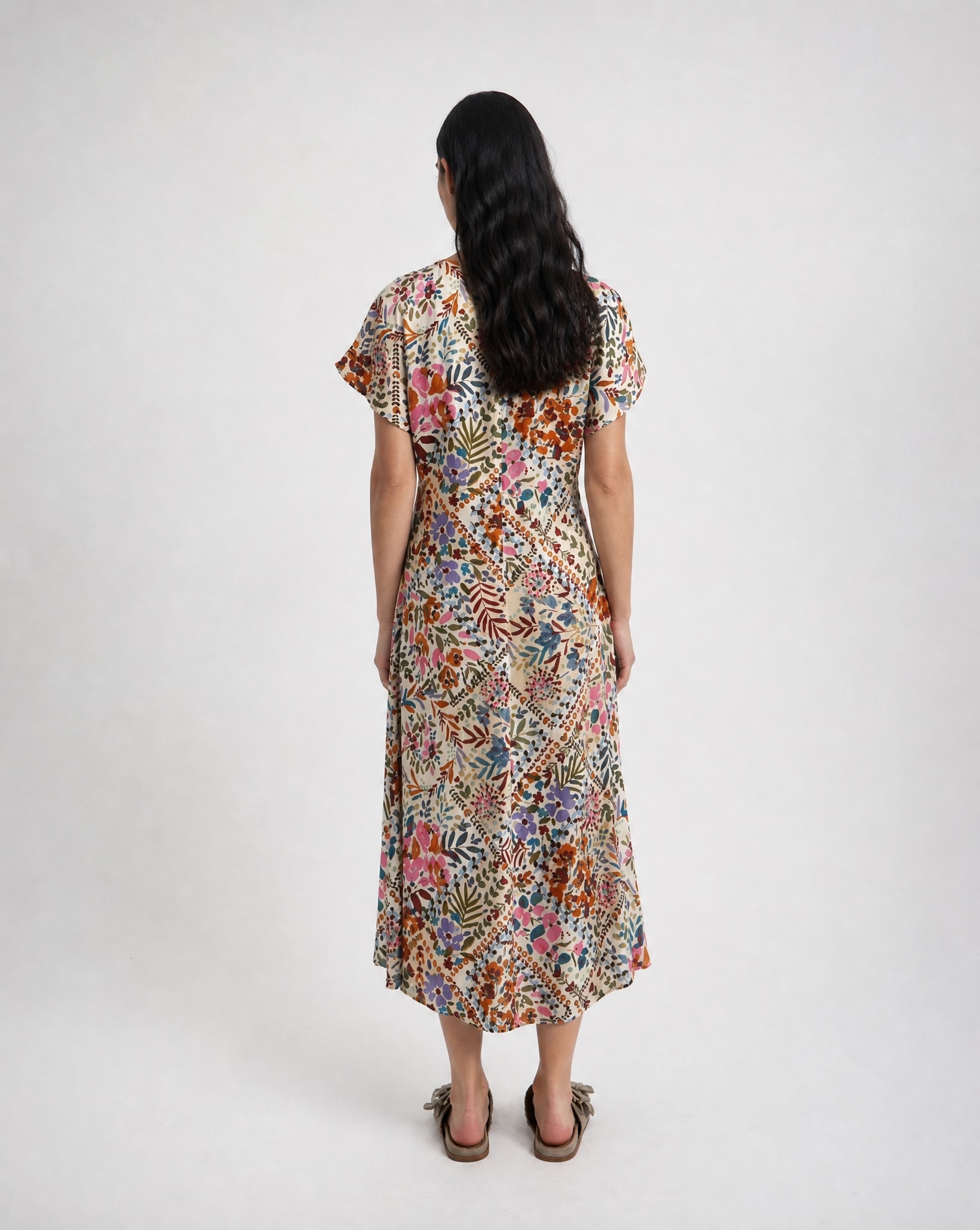 Smith & Soul Robe midi Poches pour les mains avec imprimé intégral, col en V