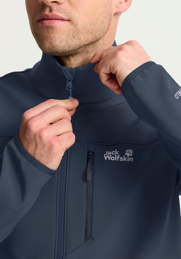 Jack Wolfskin »WILD WINDS JKT M« avec matériau supérieur flexible en polyester et élasthanne