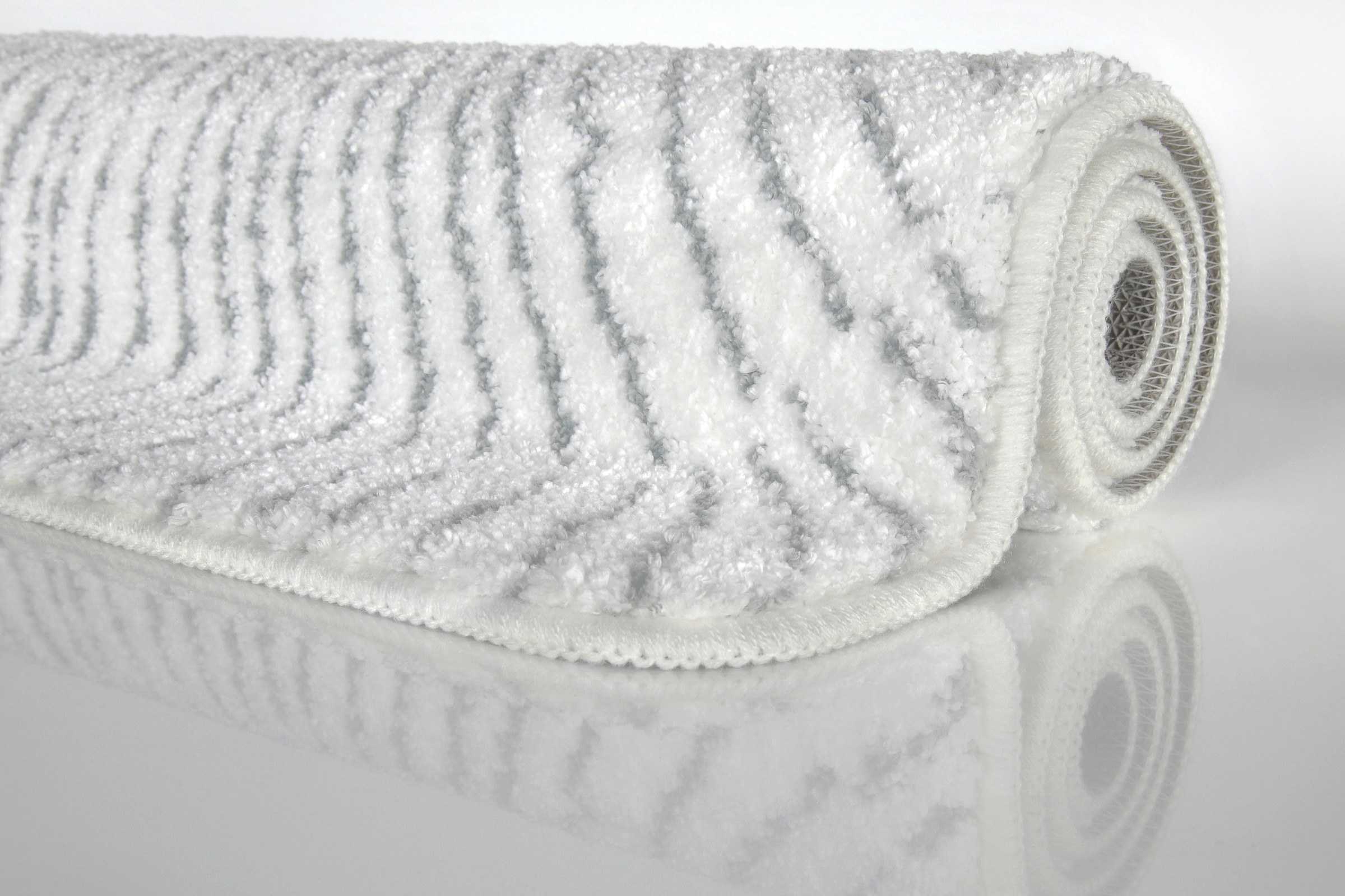 Wecon home Basics Tapis de bain »Jasbeer« Höhe 15 mm waschbar, rutschfest, strapazierfähig, pflegeleicht mit Linien Design