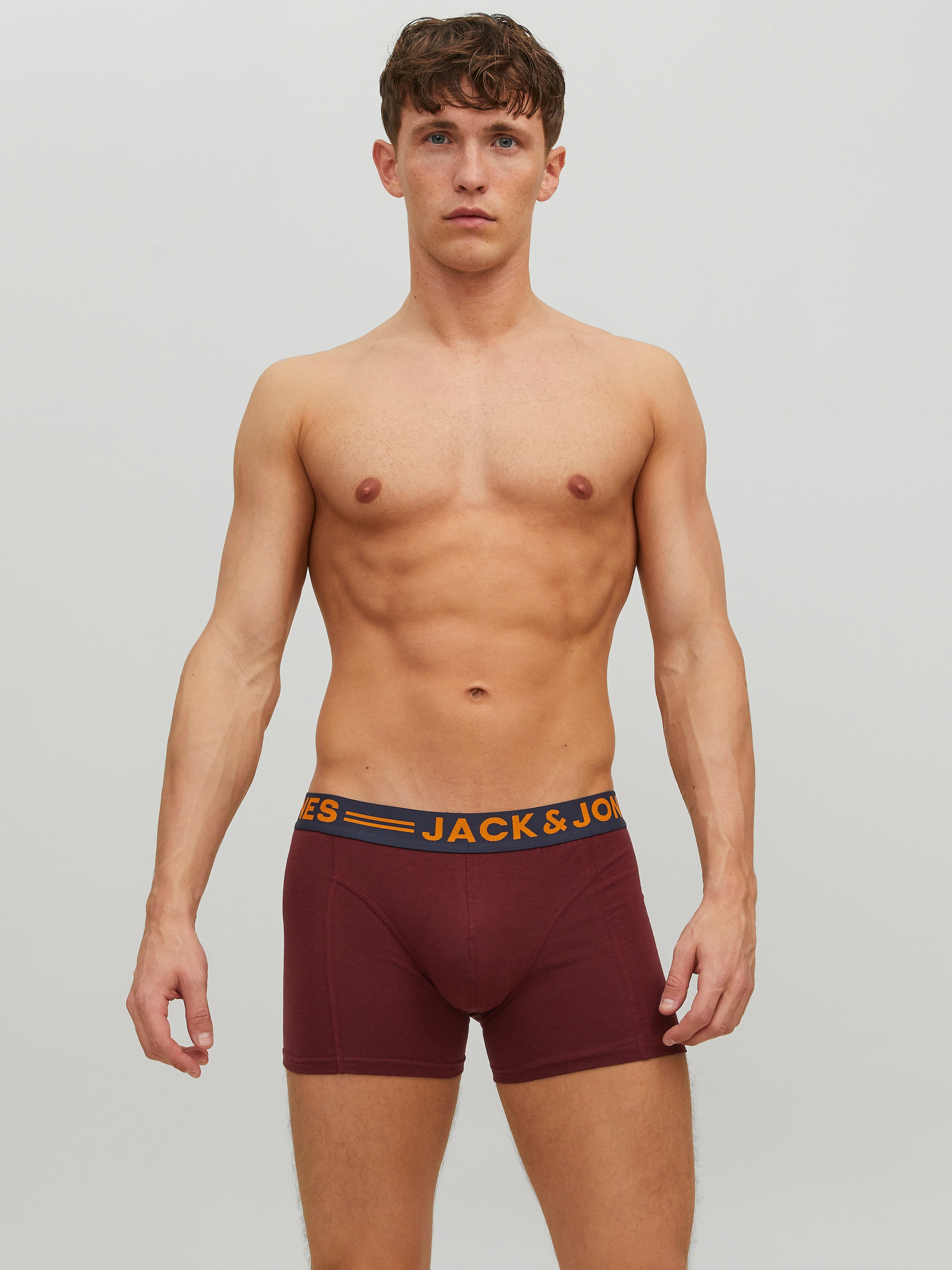 Jack & Jones Boxer »JAC Lichfield Trunks« Packung, 3 cuis mit kontrastfarbigem Bund