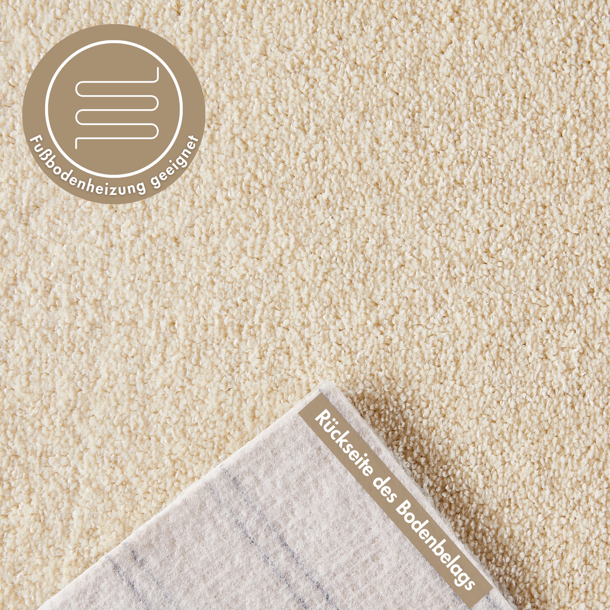 Andiamo Teppichboden »Verona, Velours, Made in Belgium« rechteckig 6 mm Höhe Uni Farben, Breite 400 cm oder 500 cm, strapazierfähig , pflegeleicht