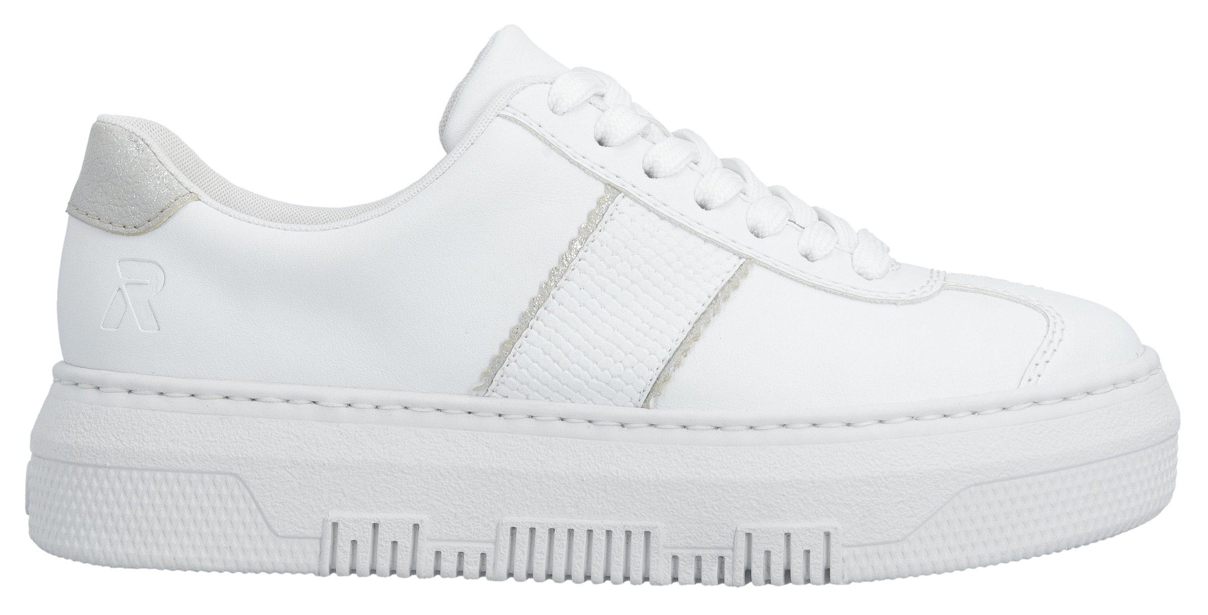 Rieker Baskets à plateforme  , Schnürschuh, Halbschuh, Freizeitschuh mit gepolstertem Schaftrand