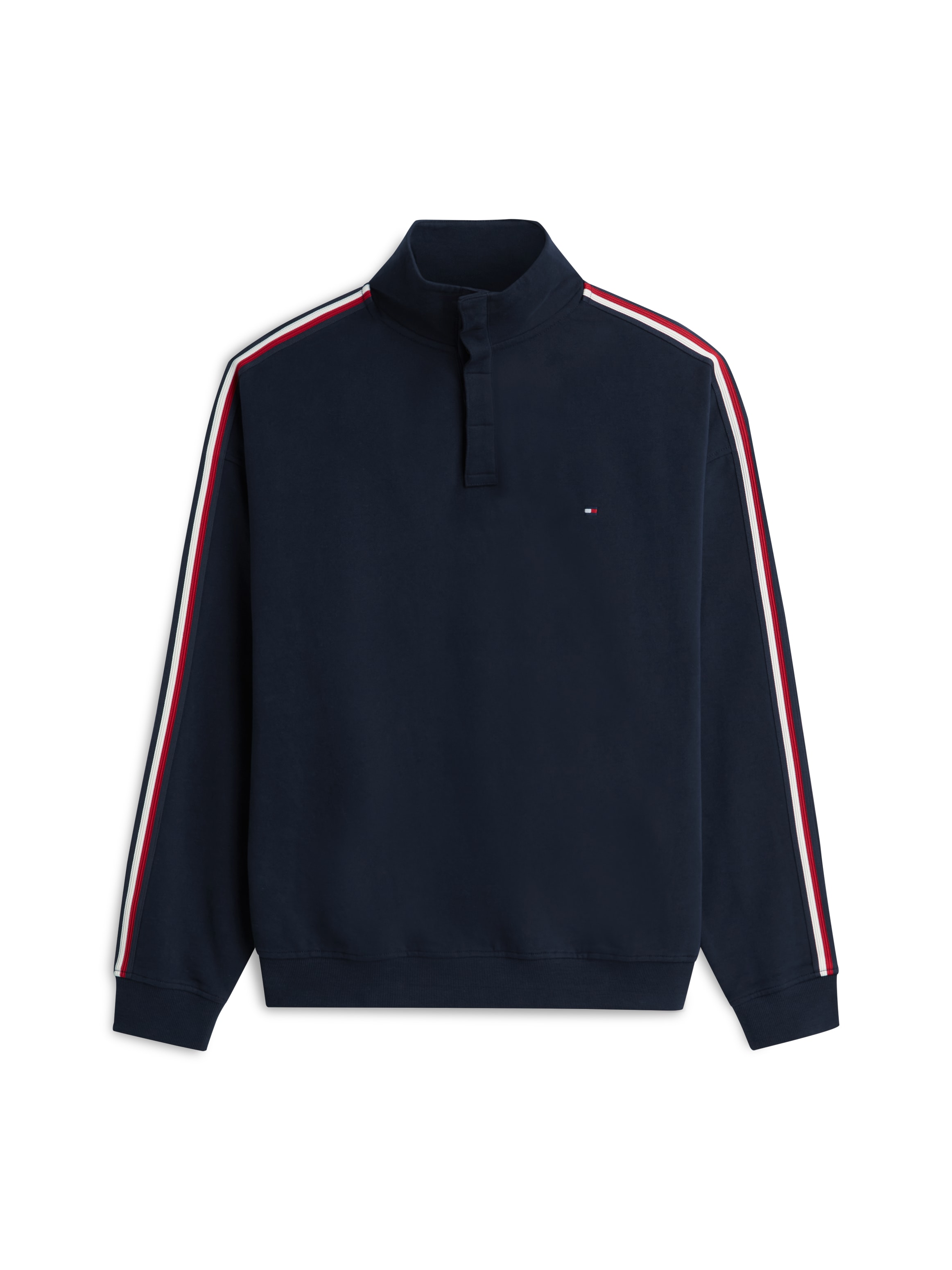 Tommy Hilfiger Underwear Sweatshirt »HALF BUTTON DOWN«, mit Global-Streifen und Knöpfen
