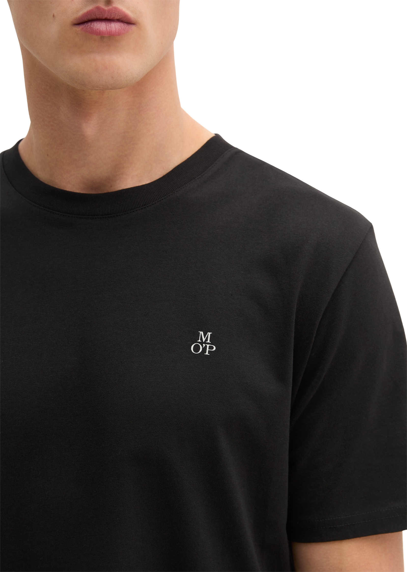 Marc O'Polo T-Shirt Logo-T-Shirt aus Bio-Baumwolle