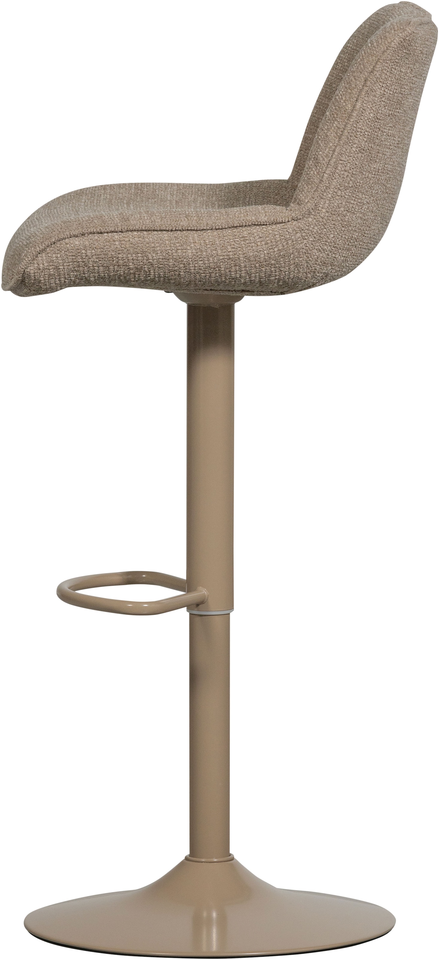 WOOOD Barhocker »Marten höhenverstellbar und drehbar mit Metallgestell 45 x 50 x 110 cm« Gewebter Bezug, Sehr hohe Verschleissfestigkeit, Tragkraft 120 kg