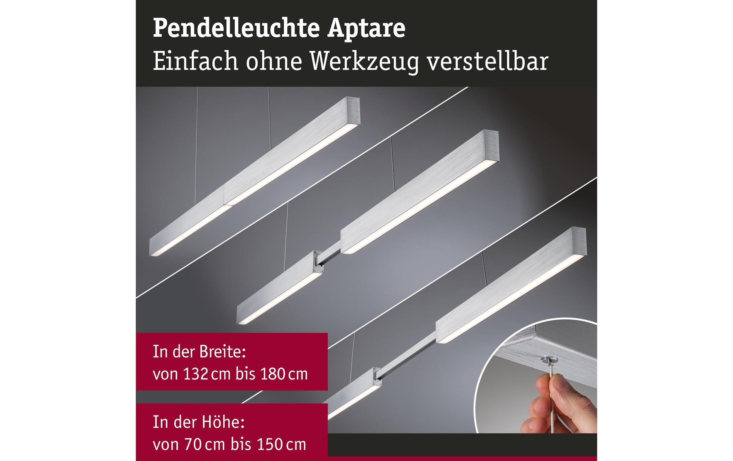 Paulmann Lampe suspendue LED »LED Pendelleuchte Smart Home Zigbee« Module LED RVB | blanc chaud - blanc froid