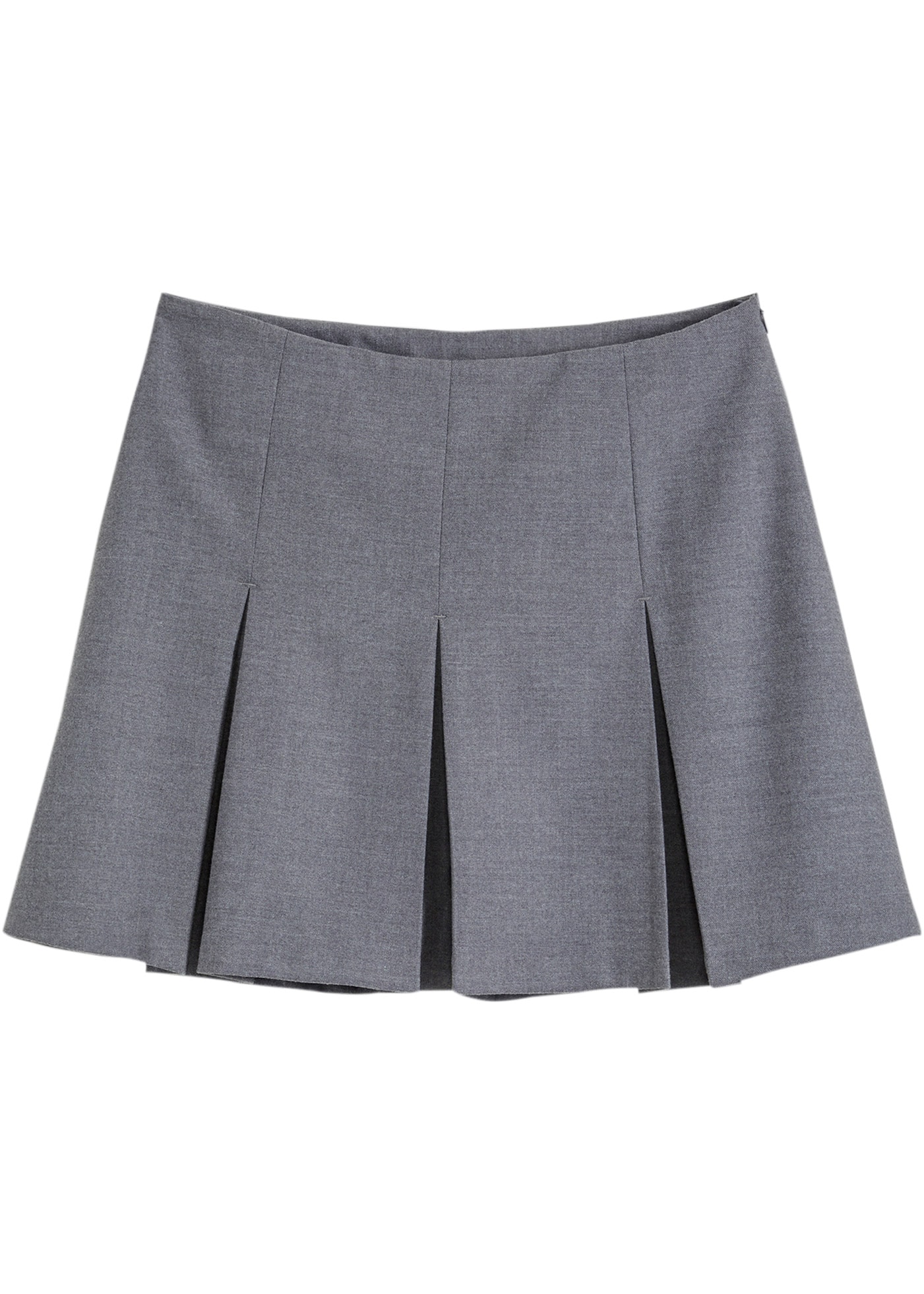 bonprix Minirock aus Viskose-Mix, figurbetonte Passform, Faltenrock-Design