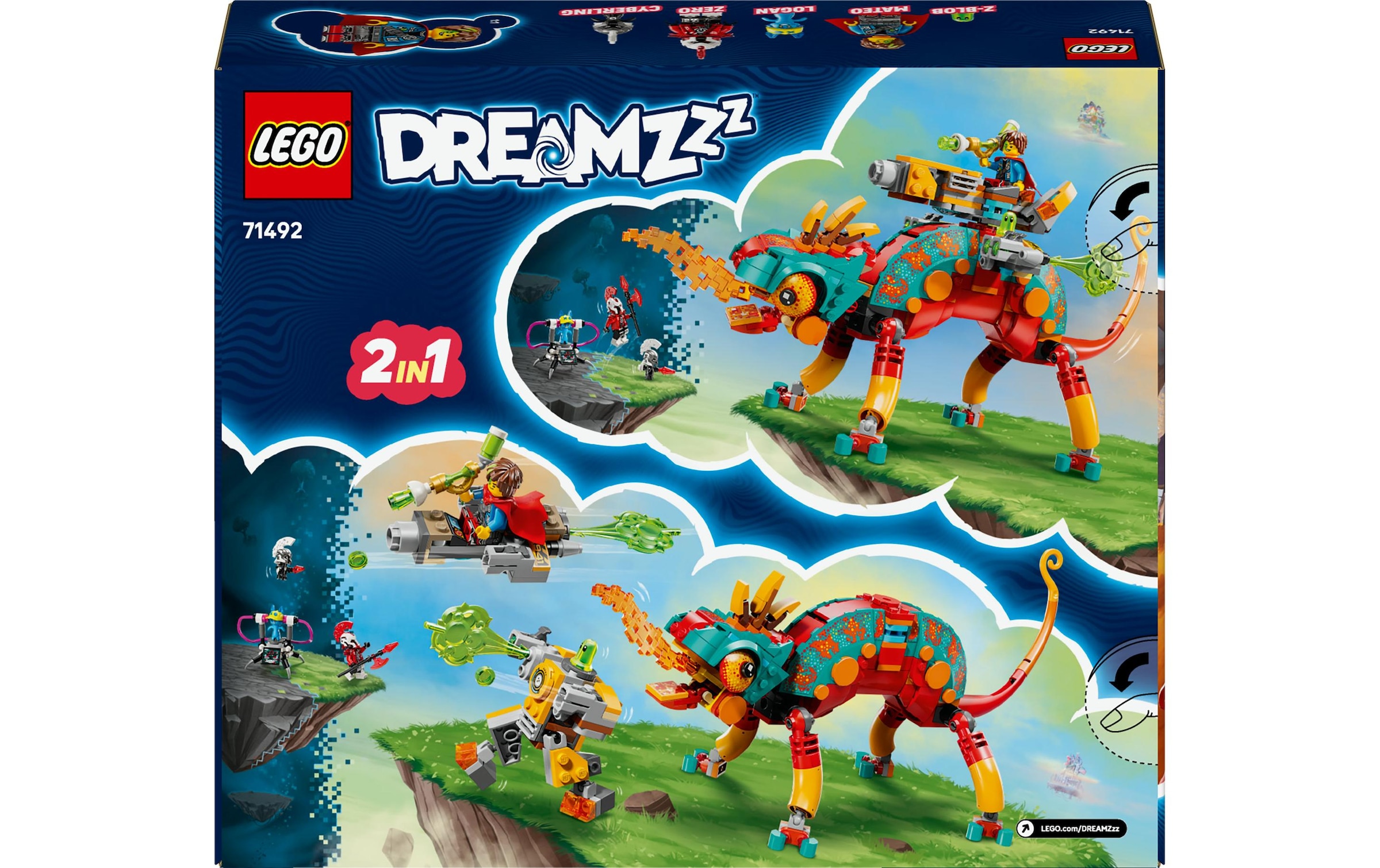 LEGO® Spielbausteine »DreamZzz Mateos Feuer-Chamäleon 71492«