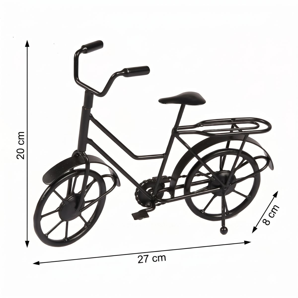 Ambiente Haus Dekoobjekt »Deko Fahrrad - schwarz 27cm« aus Metall
