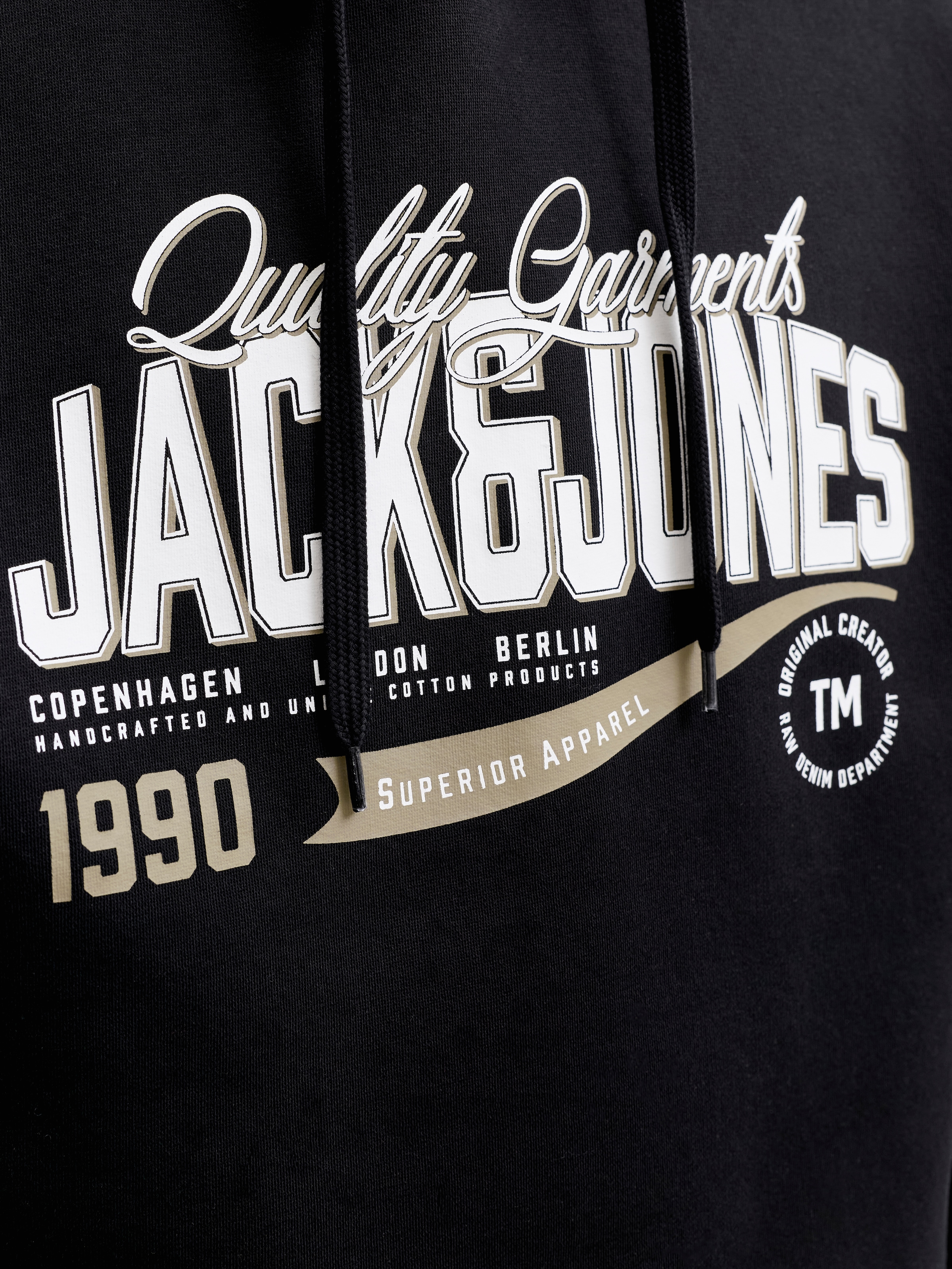 Jack & Jones PlusSize Sweat à capuche »JJELOGO SWEAT HOOD 2 COL AW26 SN PLS«, mélange de coton,
