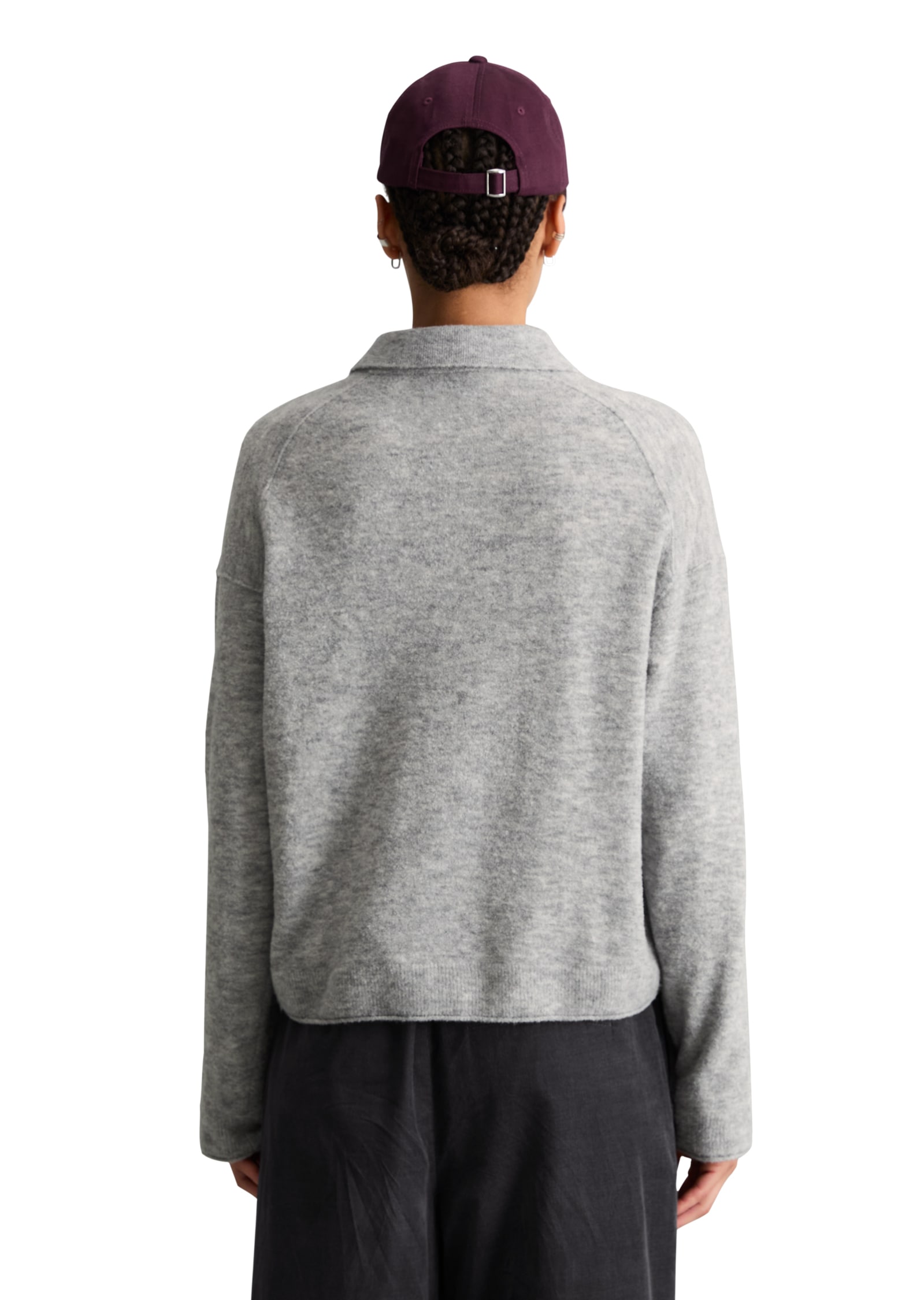 Marc O'Polo DENIM Polo à manches longues Tricot décontracté en fil bouclé, avec laine vierge