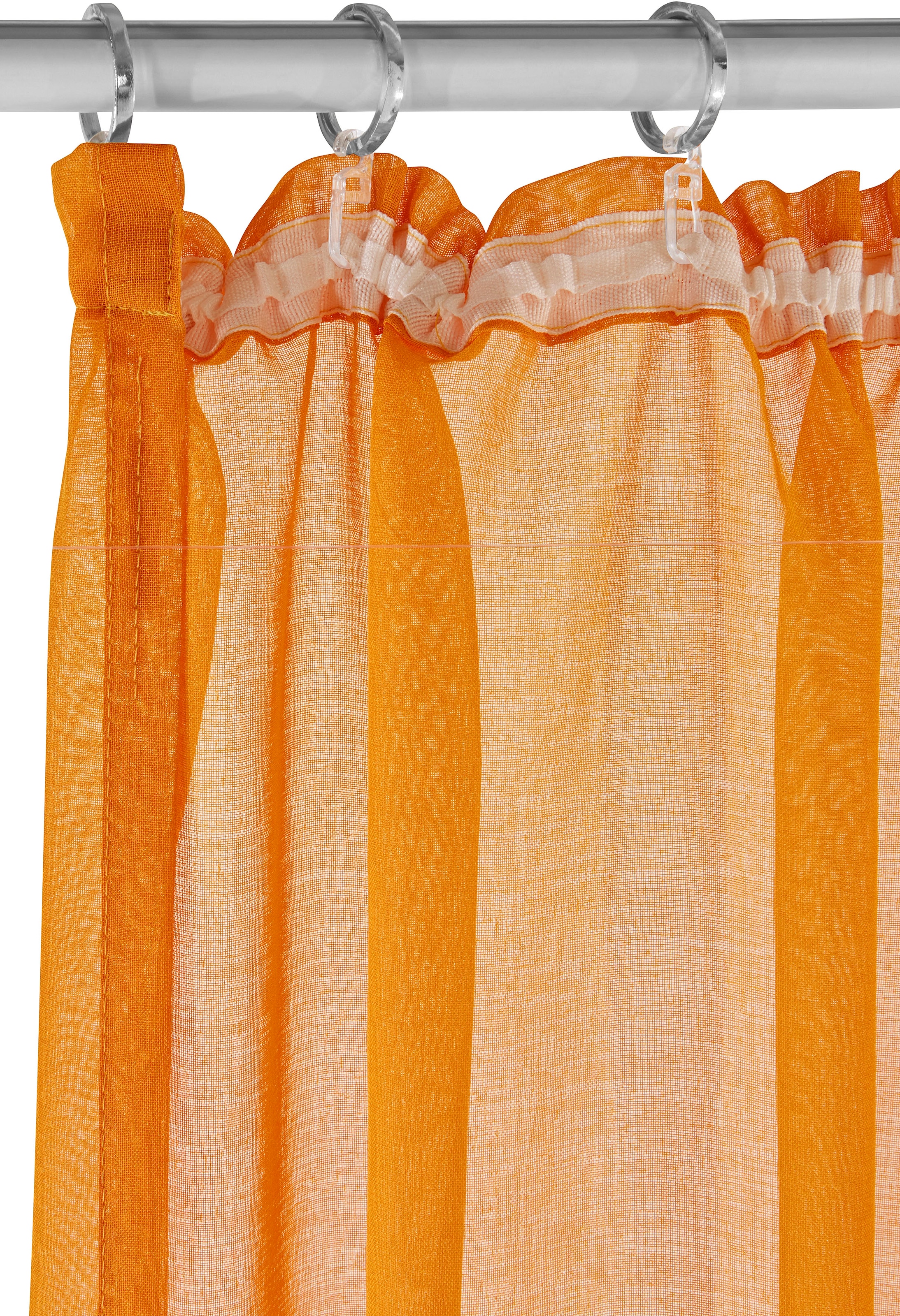 my home Rideau »TENDER« Bande volante 1 cuis tlg. Leinen Optik mit Struktur, monochrom, Bestseller
