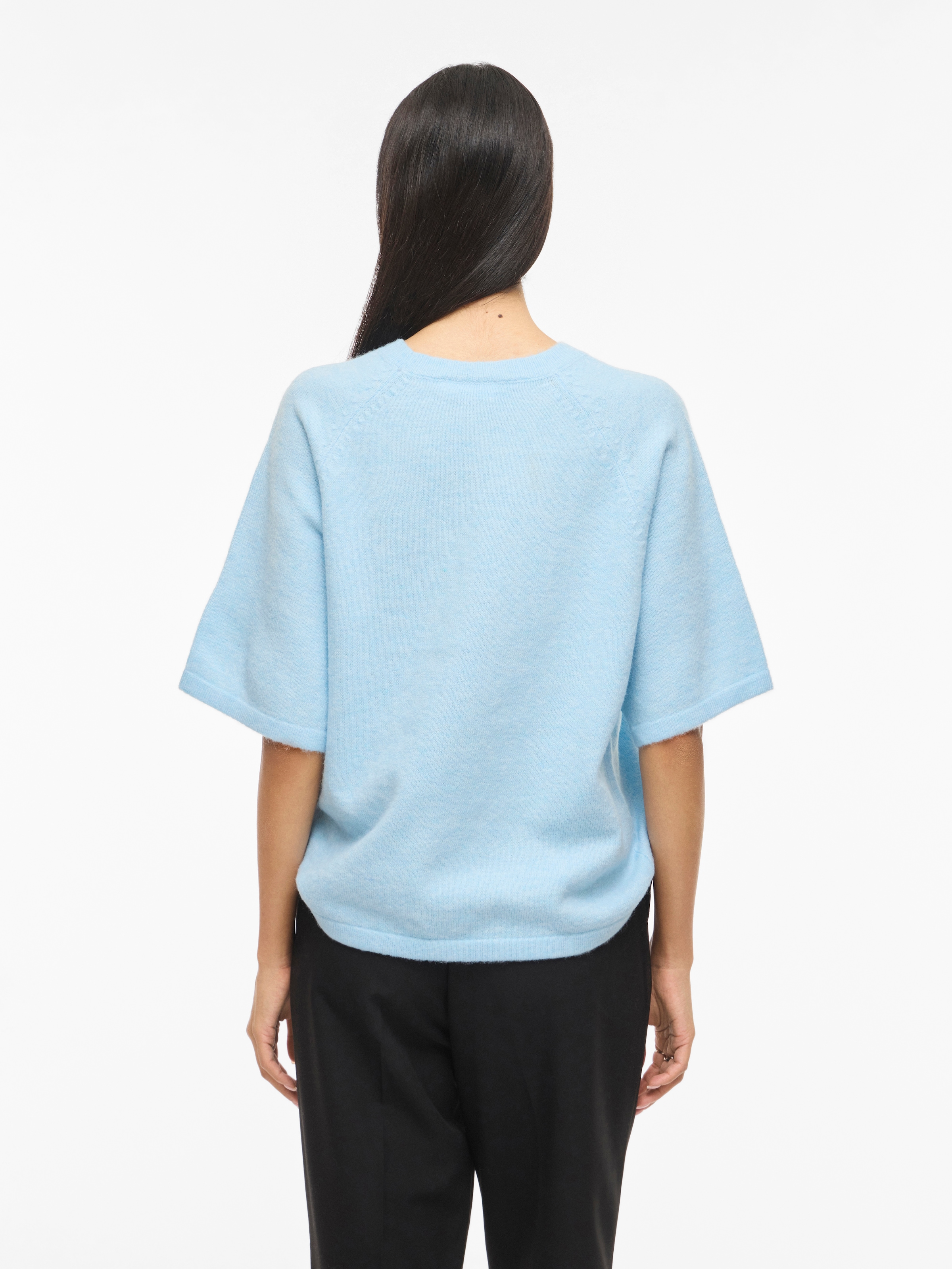 Vila Pull en tricot »VILIGA 2/4 O-NECK KNIT TOP - NOOS« mélange de matières, coupe décontractée