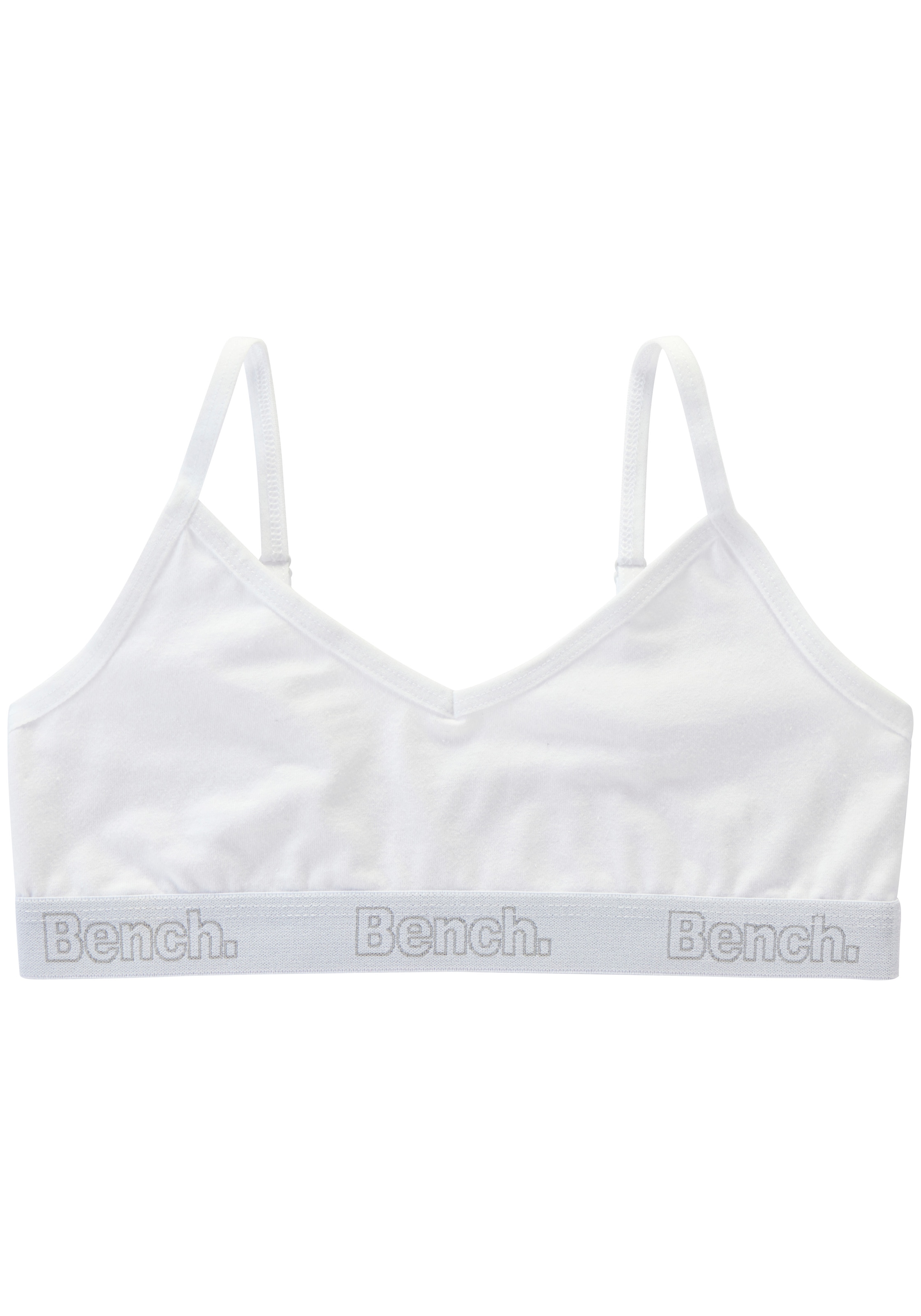 Bench. Bustier Packung, 2 tlg. Bündchen mit Logoschriftzug, verstellbare Träger