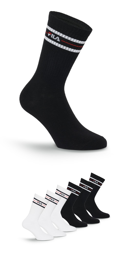 Fila Chaussettes »UNISEX LIFESTYLE PLAIN SOCKS« 6 Couple tlg. mit eingestricktem Logo