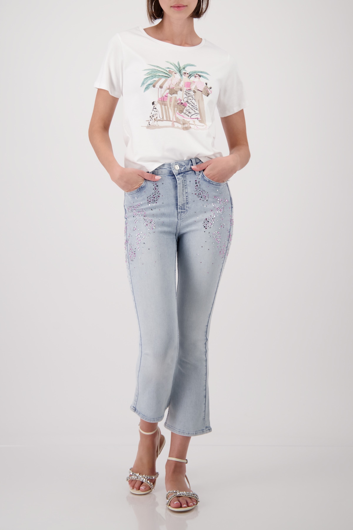 Monari T-shirt »Shirt Frauen gezeichnet« Regular fit mit Frauenprint