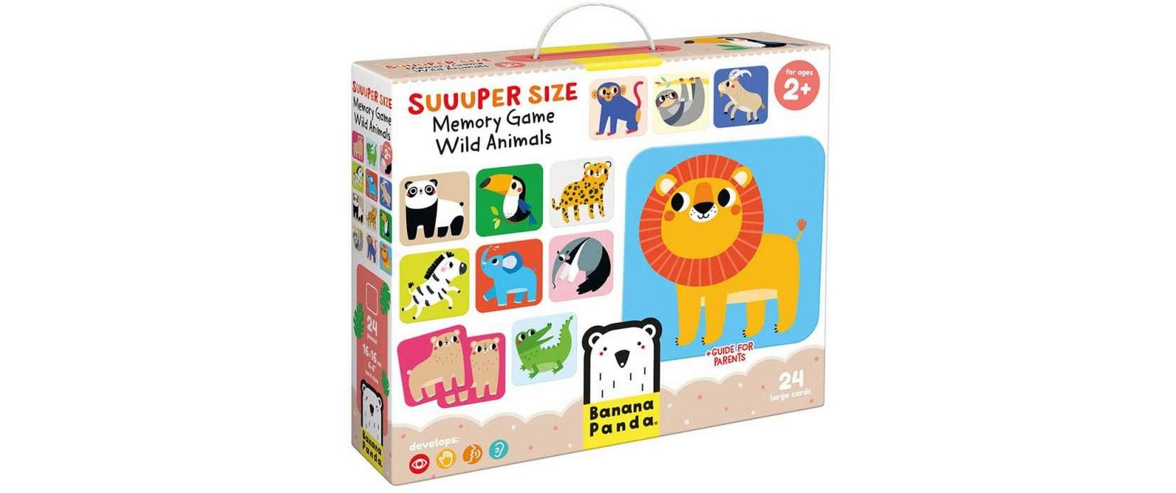   Jouets éducatifs »Banana Panda Memo-Spiel Suuuper Size Wild Animals Pappe 30 Teile«
