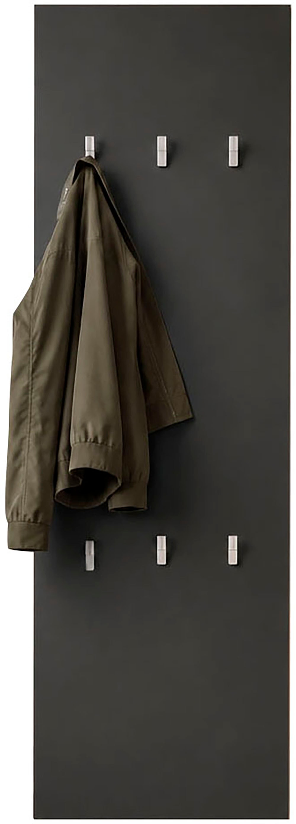 borchardt Möbel Garderobenpaneel »Vaasa, 123x45cm mit Metallhaken« Garderobe hängend, 6 Haken, Wandgarderobe
