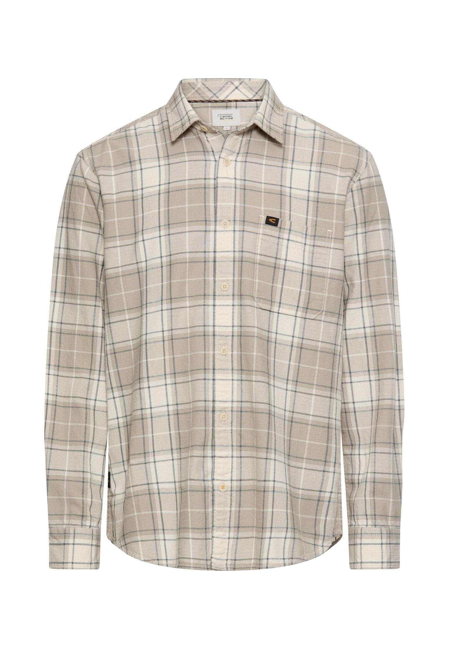 camel active Langarmhemd mit Karo-Muster