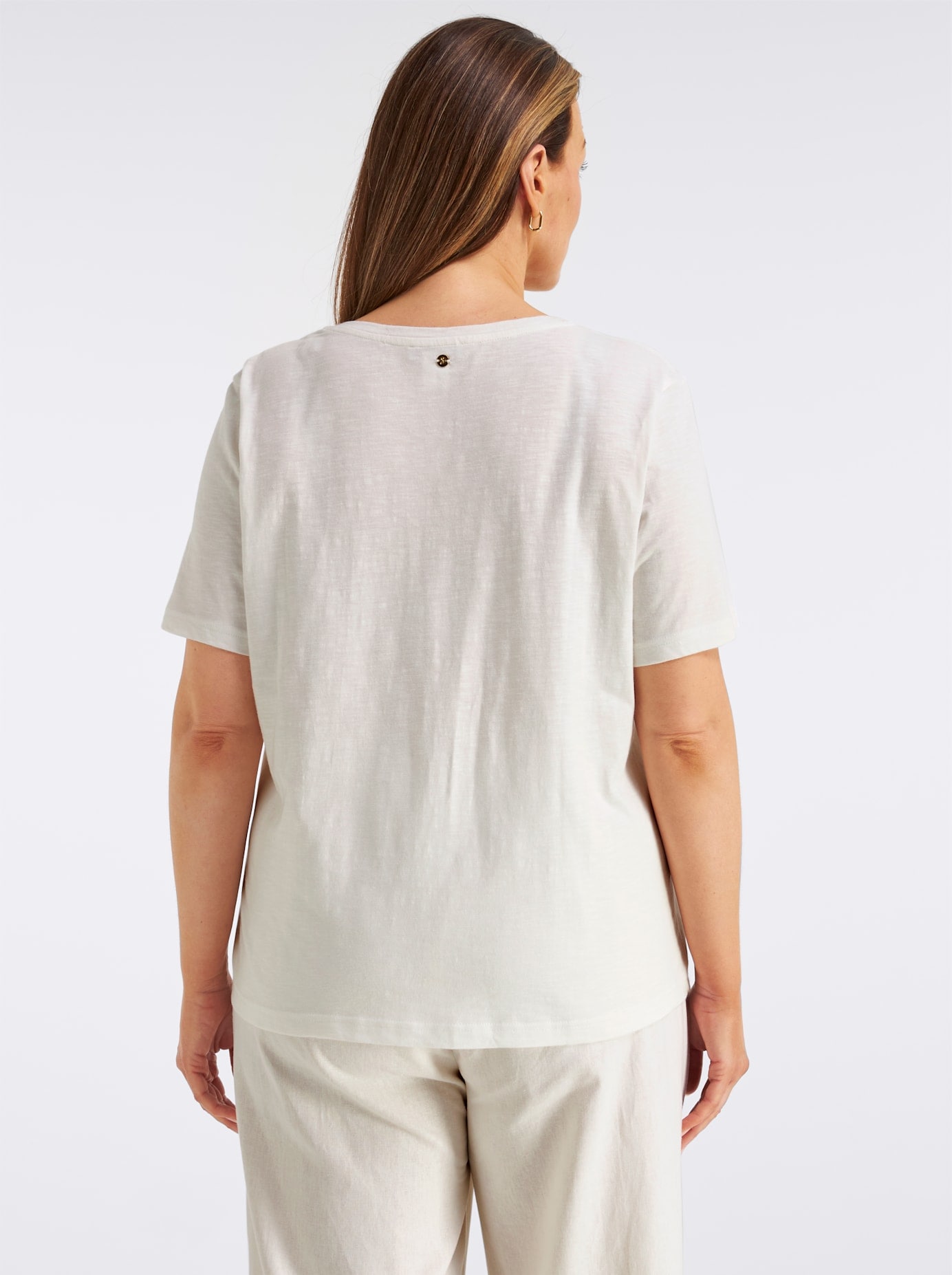 Sheego Shirt à col rond »Shirt« 1