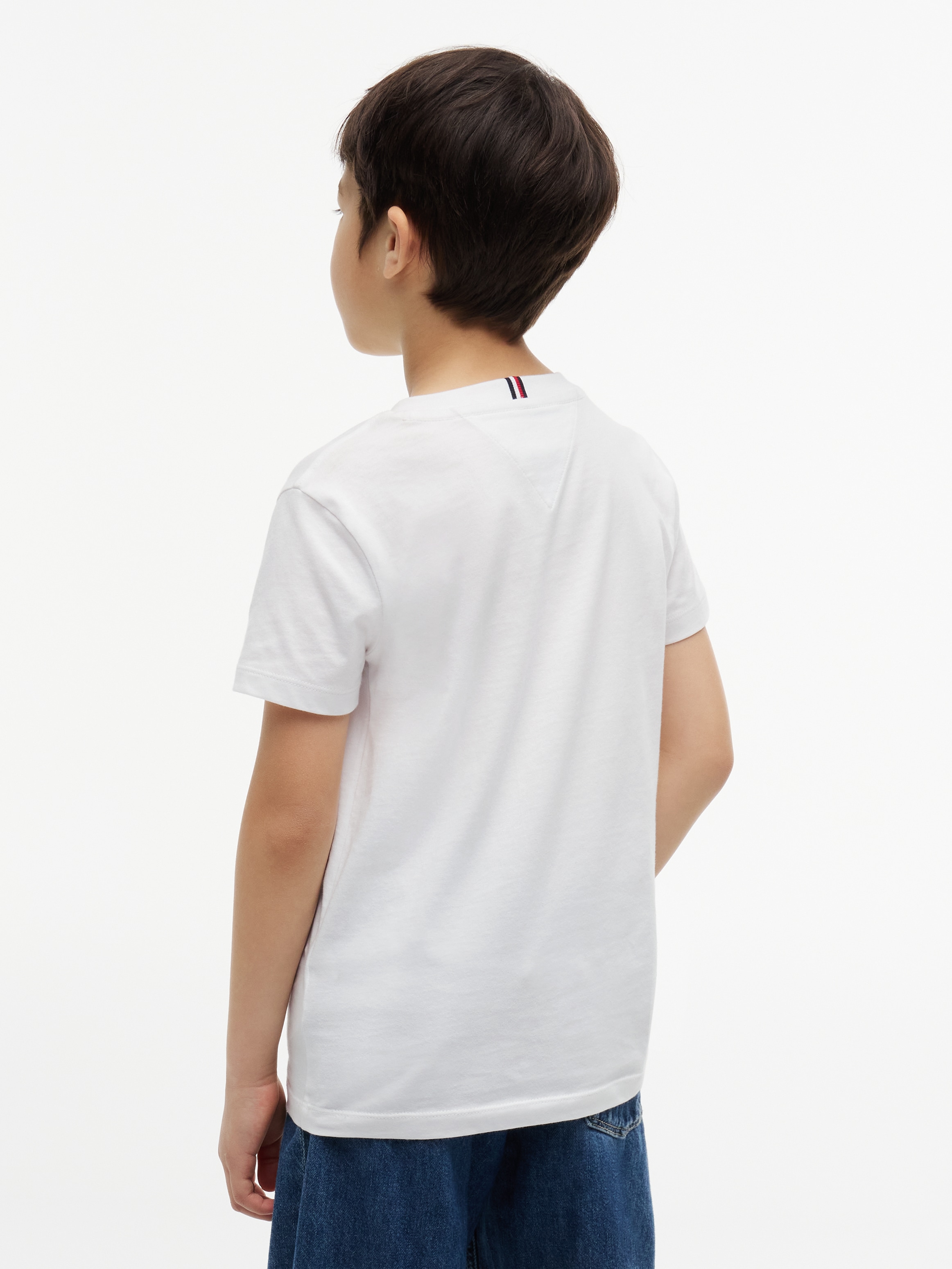 Tommy Hilfiger T-shirt encolure ronde, coupe régulière, enfants jusqu'à 16 ans, coton pur