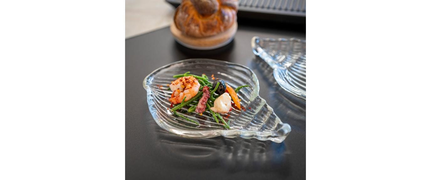 Glasi Hergiswil Servierplatte »Muschelschale Marina, 200x145 mm«