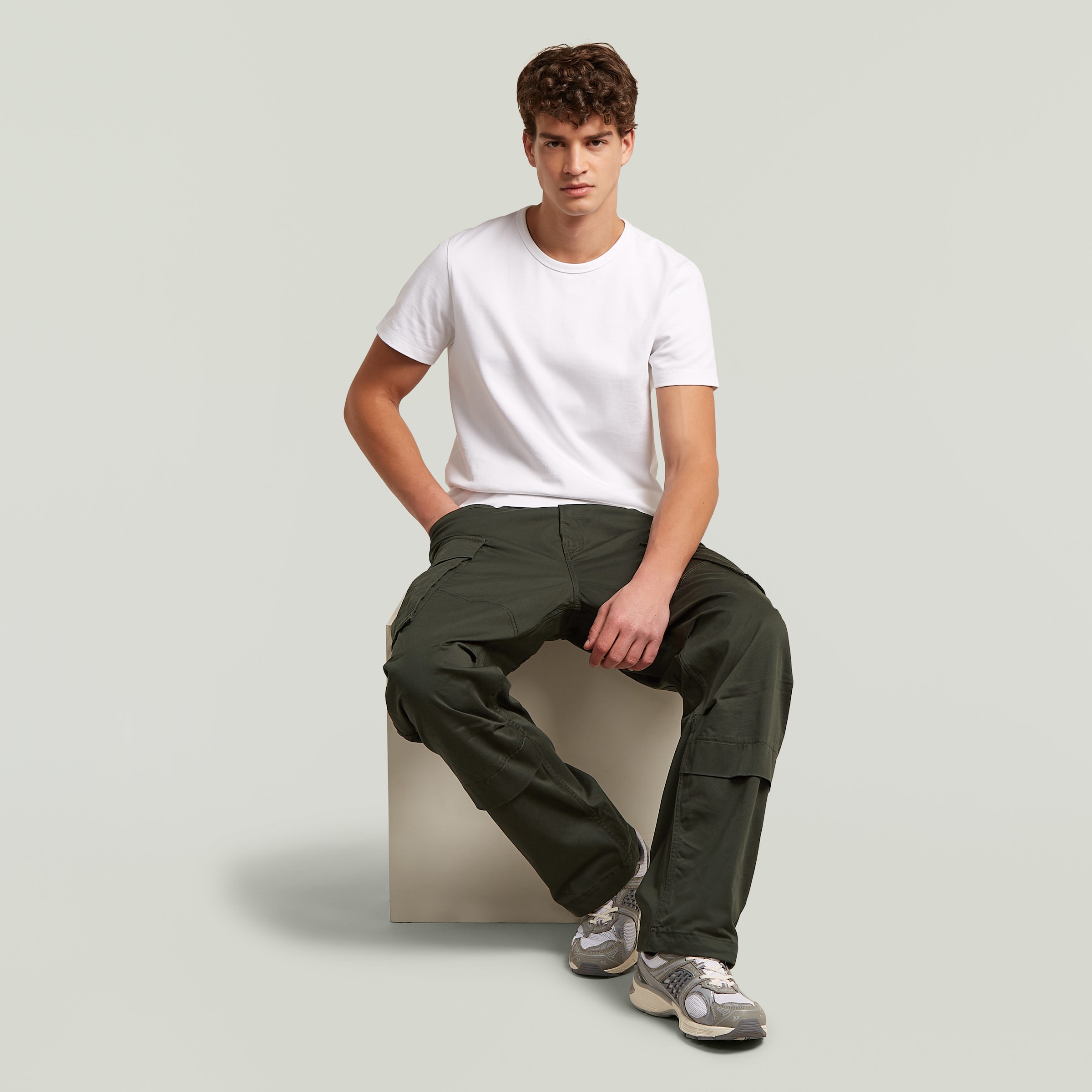 G-STAR Pantalon cargo »Rovic 3D Relaxed«  taille basse, mélange de coton avec une teneur en stretch