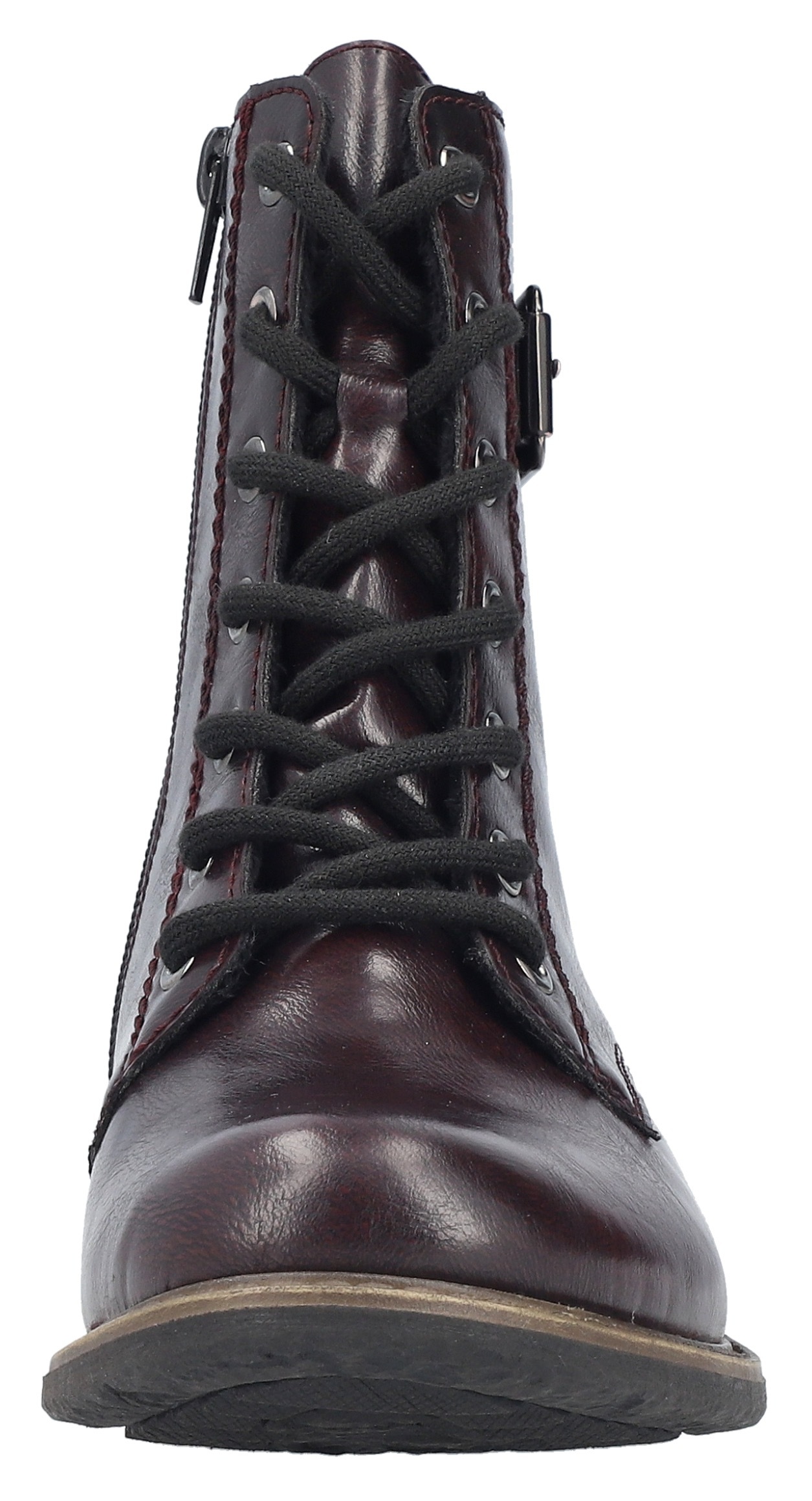 Rieker Schnürstiefelette  Schnürboots, Blockabsatz, mit Reissverschluss für leichtes Anziehen