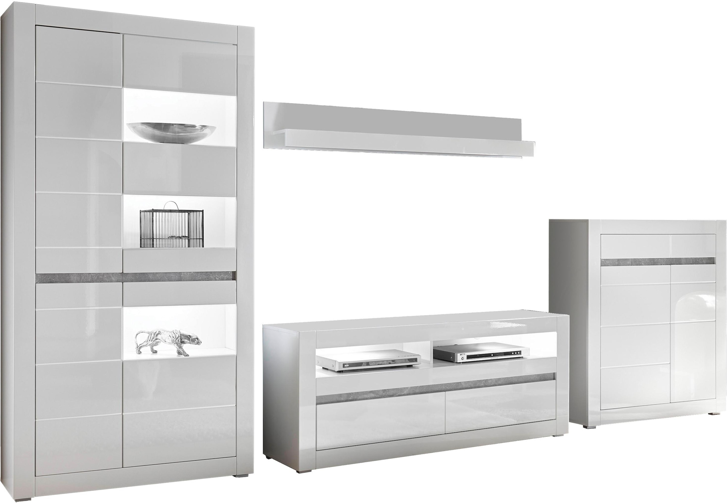 Home affaire Wohnwand »Carat« Set, 4 Stk. tlg.