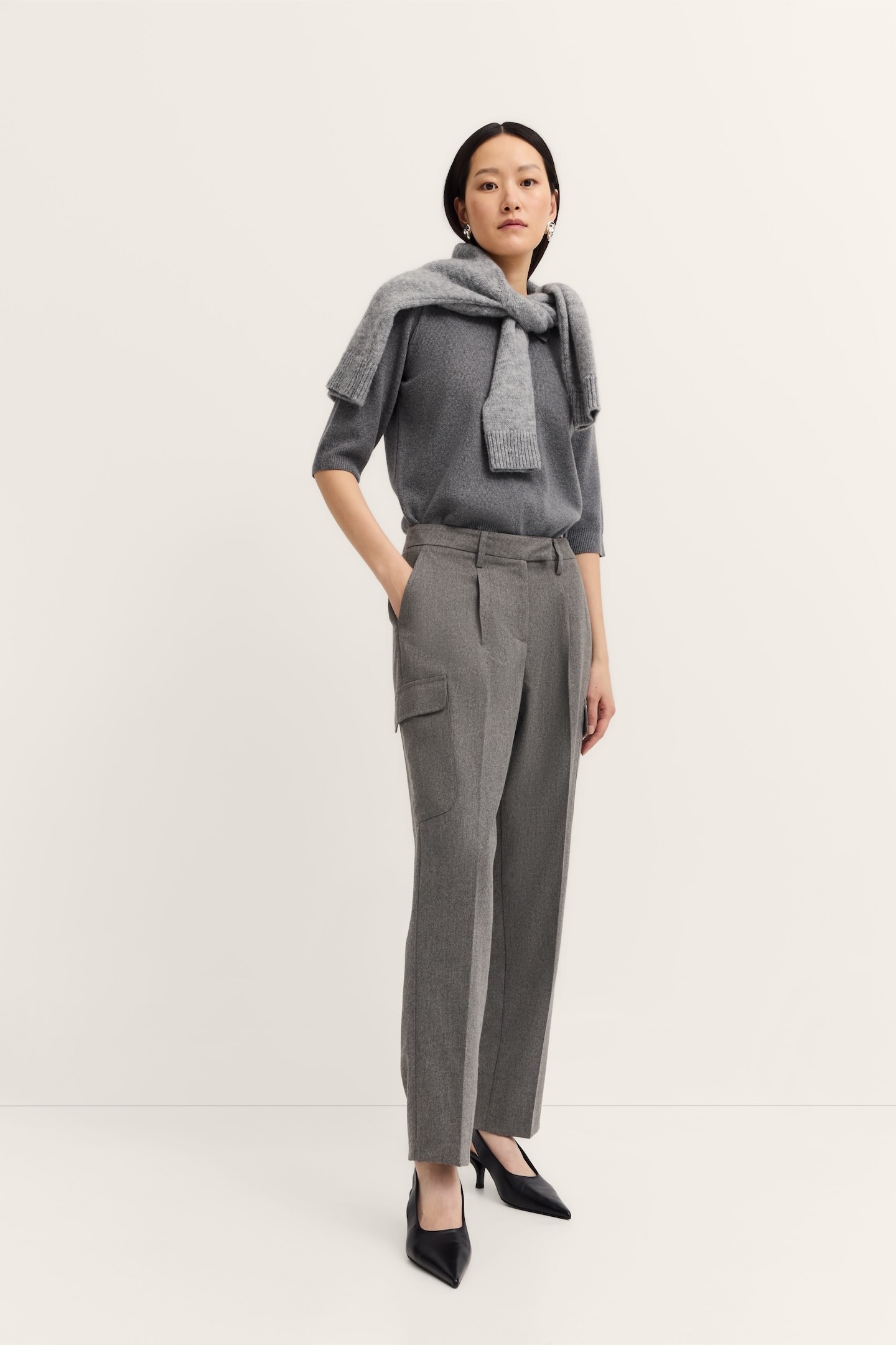 bugatti Pantalon cargo »Stretch-Mix«  mit Bundfalte & normaler Passform