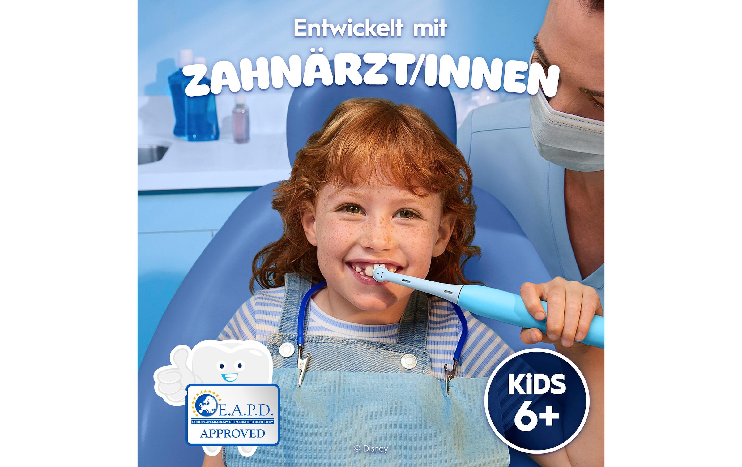 Oral-B Aufsteckbürsten »iO Kids 6+ Disney Stitch« Sanft zu wackeligen Zähnen & Zahnfleisch, ab 6 Jahren