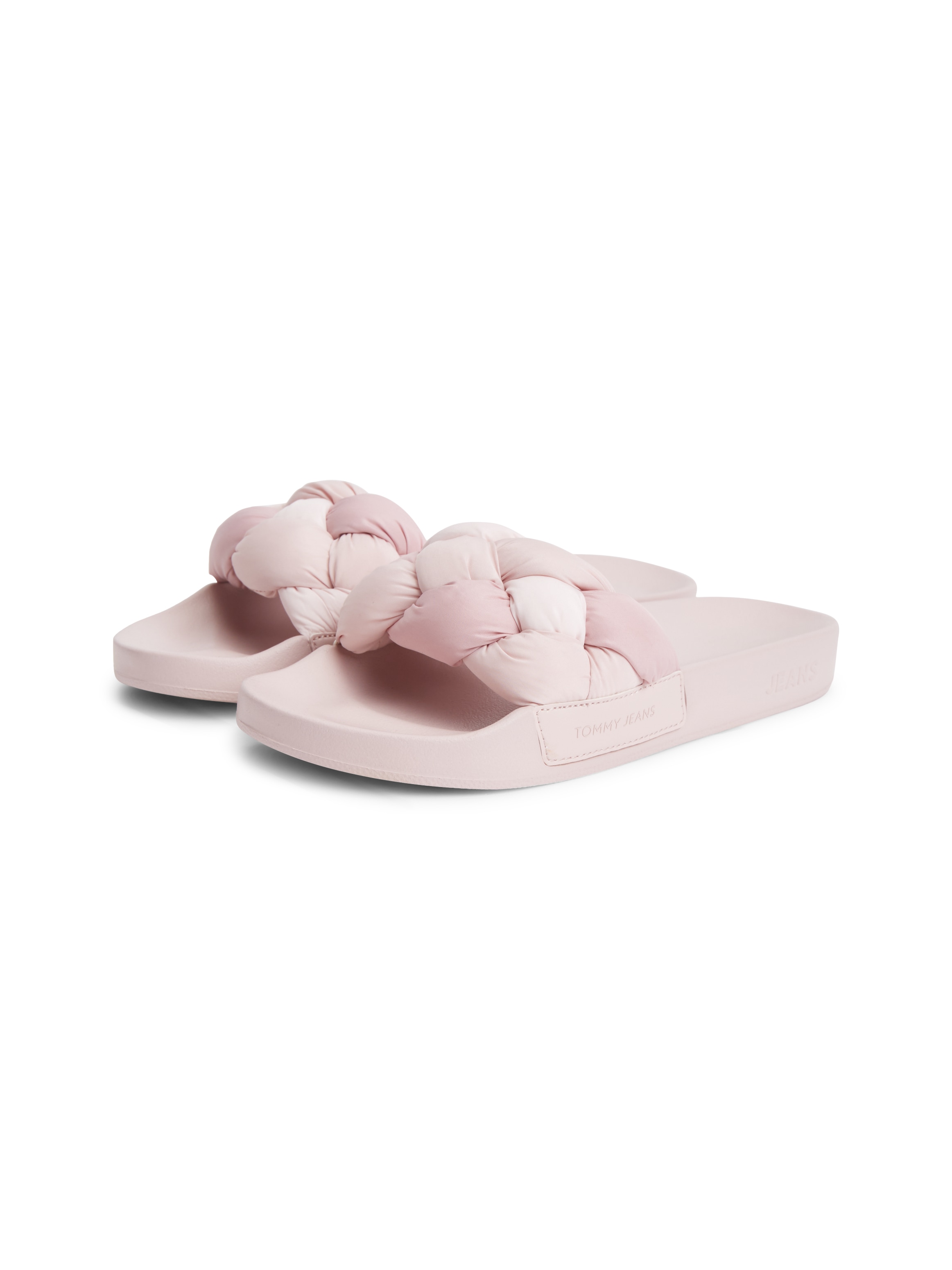 Tommy Jeans Pantolette »TJW BRAIDED SLIDES«  Chaussure d'été, chaussure à enfiler, chaussure de plage avec bande tressée