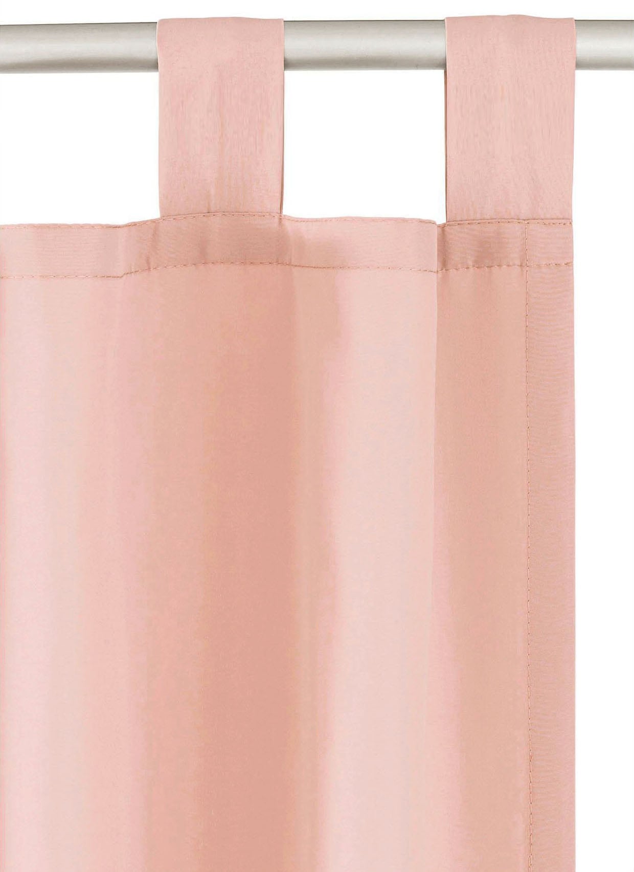 my home Vorhang »Raja« Schlaufen 2 Stk. tlg. 2er-Set, Bestseller, einfarbig, modern, pflegeleichte Mikrofaser