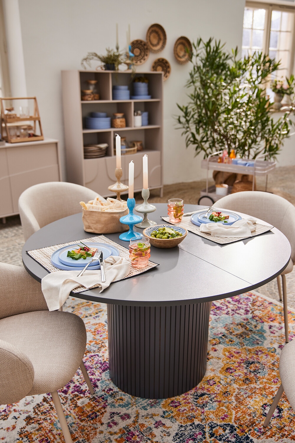 Woodman Table de salle à manger »Toscana« Breite 120 cm, melaminbeschichtet, mit Verlängerungsplatten, FSC®