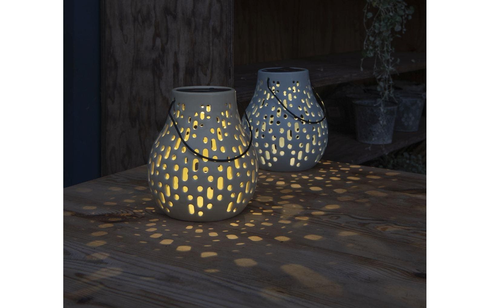 STT LED Solarleuchte »Solar Ceramic Lamp« Warmweiss
