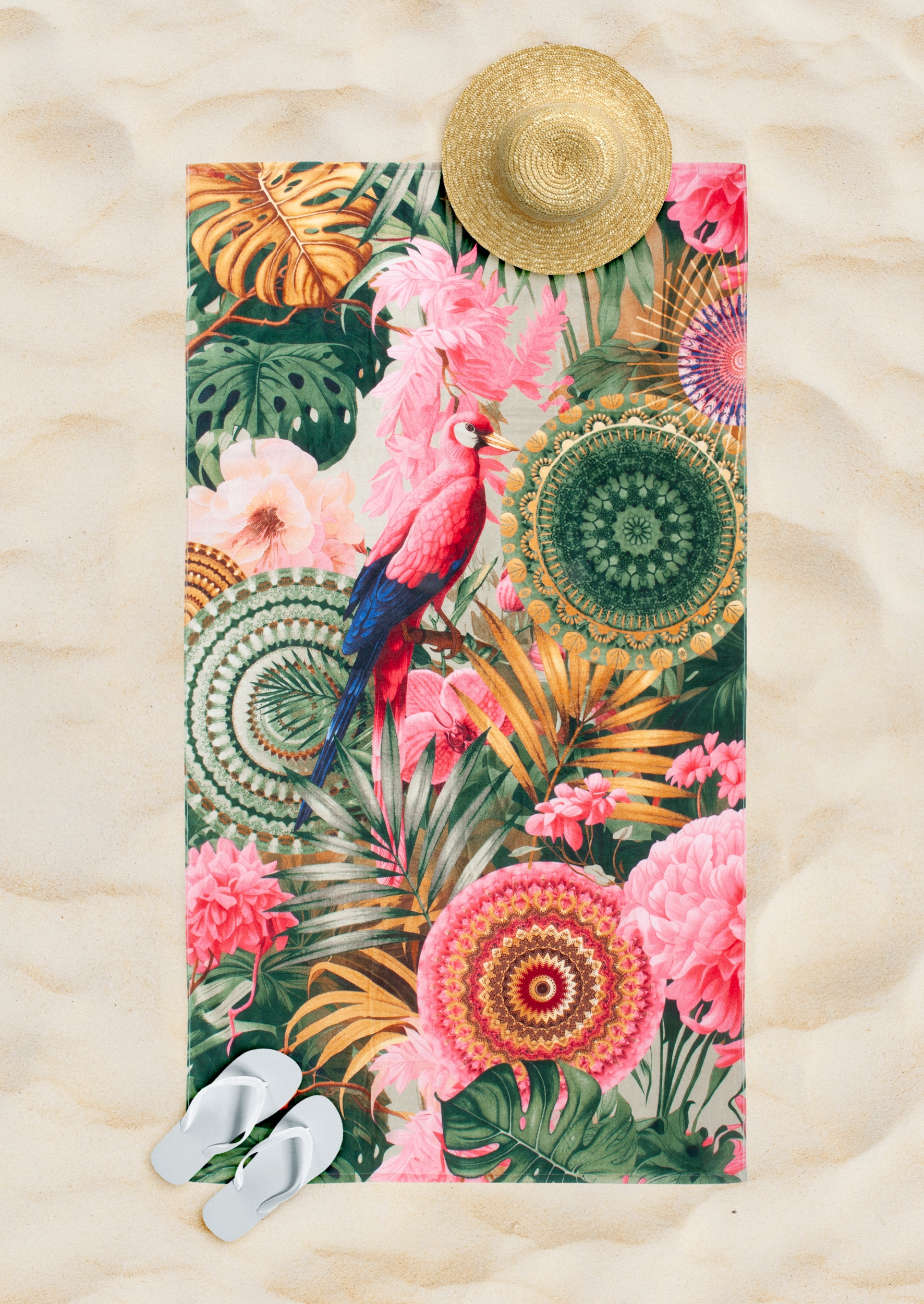 hip Strandtuch »Palay« Hip Strandtuch, Baumwolle, Frotteevelours, 100x180, Weich, Mandala