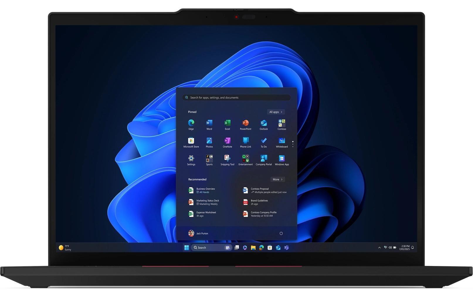 Lenovo Ordinateur portable professionnel »ThinkPad T14 Gen 6 (Intel) Copilot+ PC« / 14 ″ Intel Core Ultra 5 512 Go SSD Integrierte NPU (Neural Processing Unit)