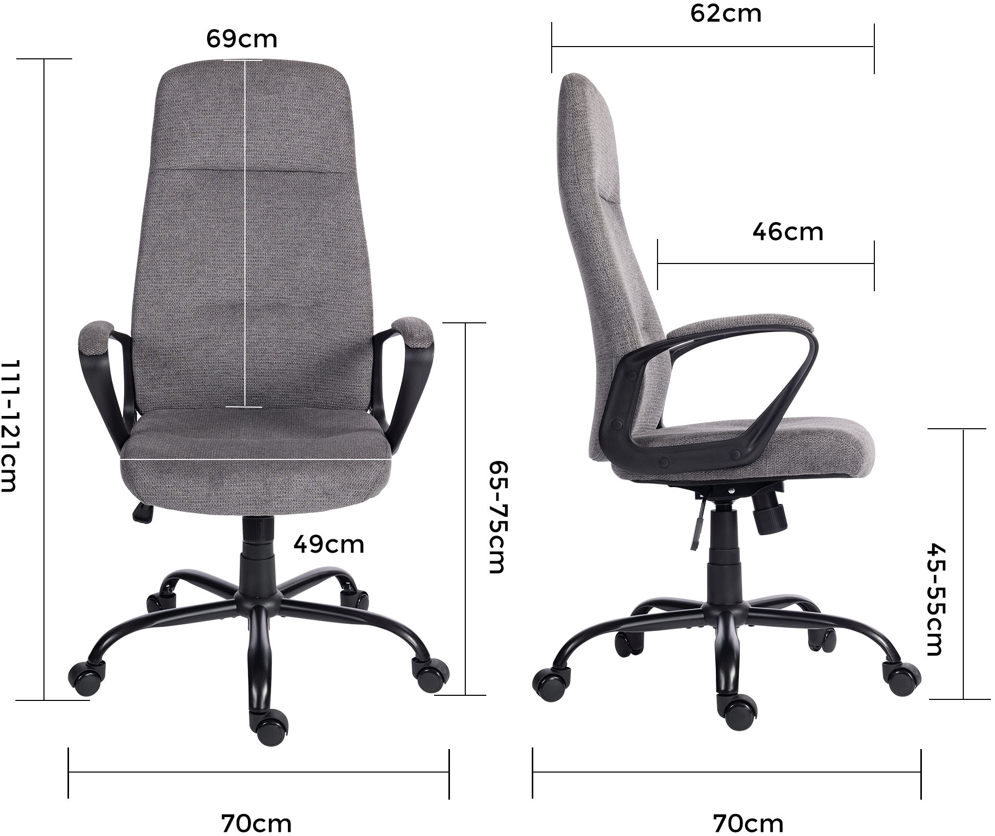 Duo Collection Fauteuil de direction »Merlin« () Chaise de bureau, avec accoudoirs rembourrés