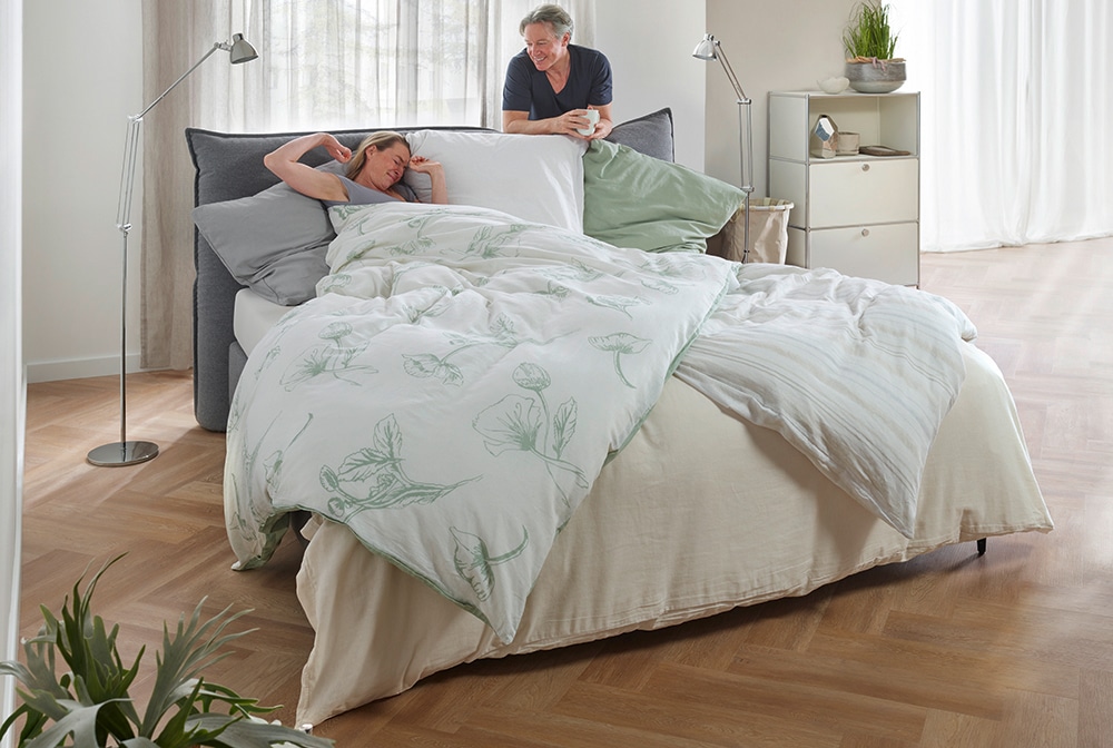 Primera Linge de lit »Halbleinen-Bettwäsche« 2 pièces uni