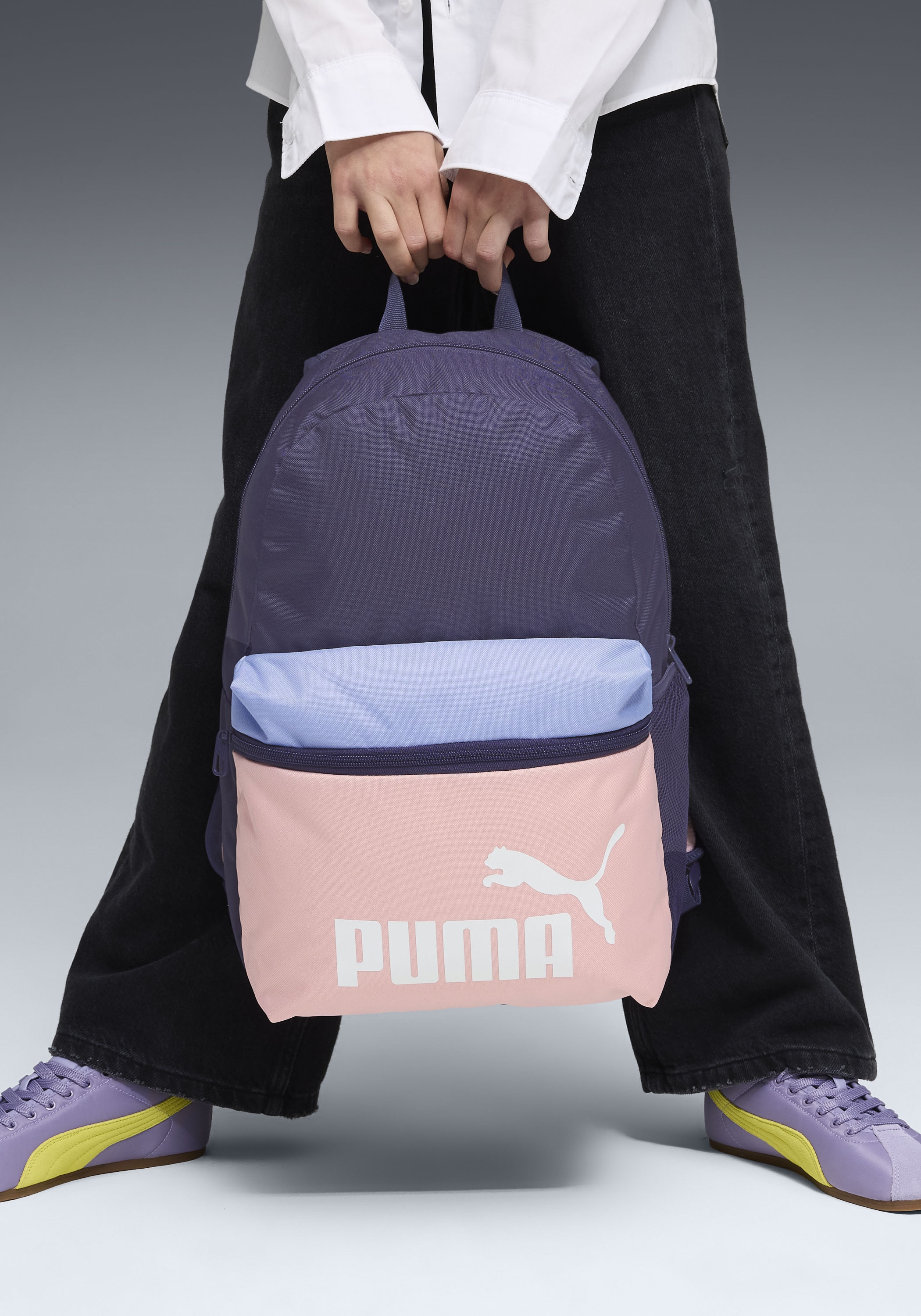 PUMA Rucksack »PHASE COLOR BLOCK BACKPACK« für sportliche Aktivitäten und Alltag, mit geräumigem Hauptfach
