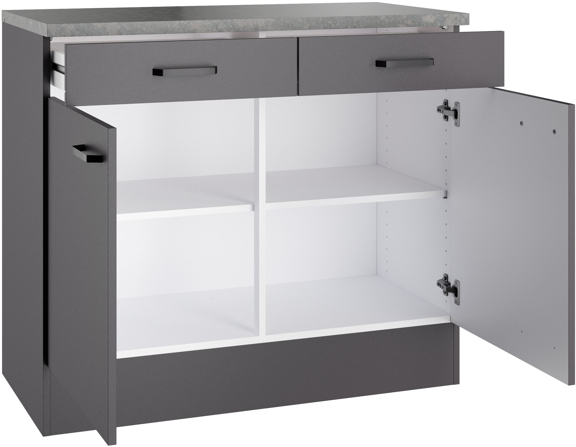 OPTIFIT Unterschrank »OPTImulti« Breite 100 cm, Tiefe 50 cm, mit 2 Türen, 2 Schubkästen, 1 Einlegeboden