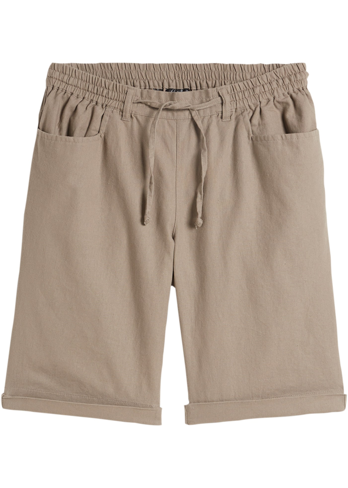 bonprix Bermuda  im sommerlichen Leinen-Mix, mit elastischer Bund mit Bindeband
