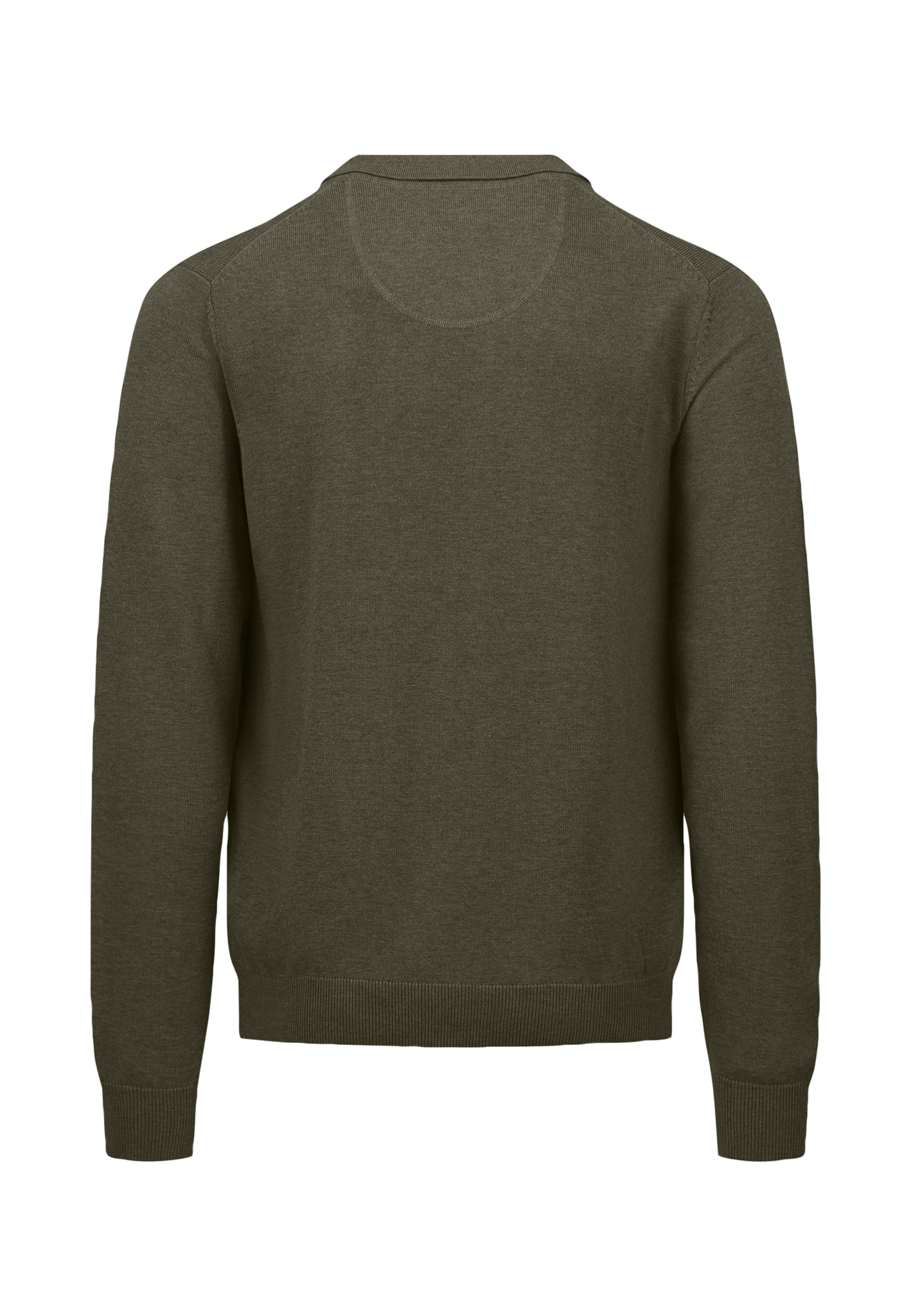 FYNCH-HATTON Strickpullover aus Baumwolle, mit Polokragen und kurzer Knopfleiste