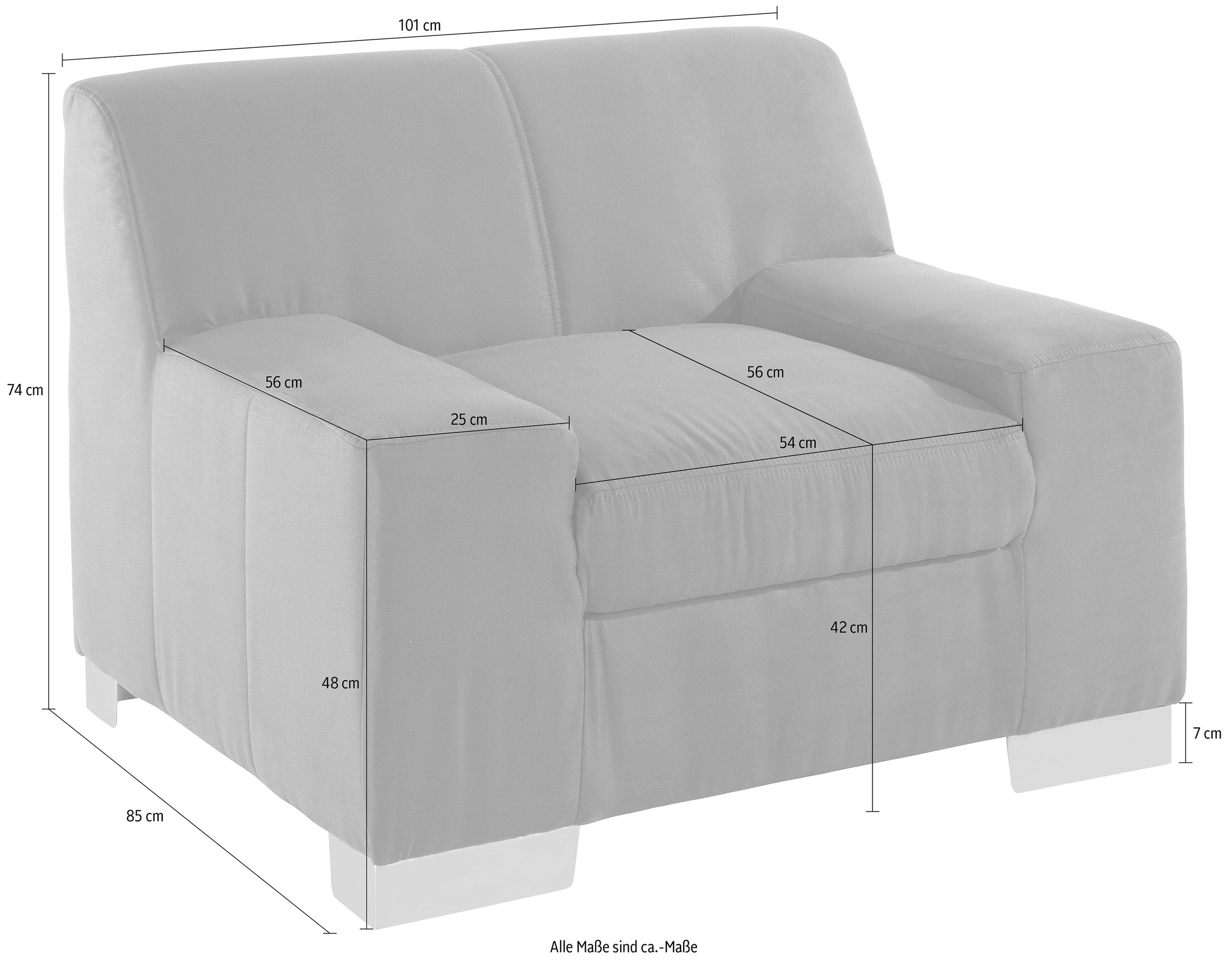 DOMO collection Sessel »Bero, elegant und zeitlos, kubisch und bequem«