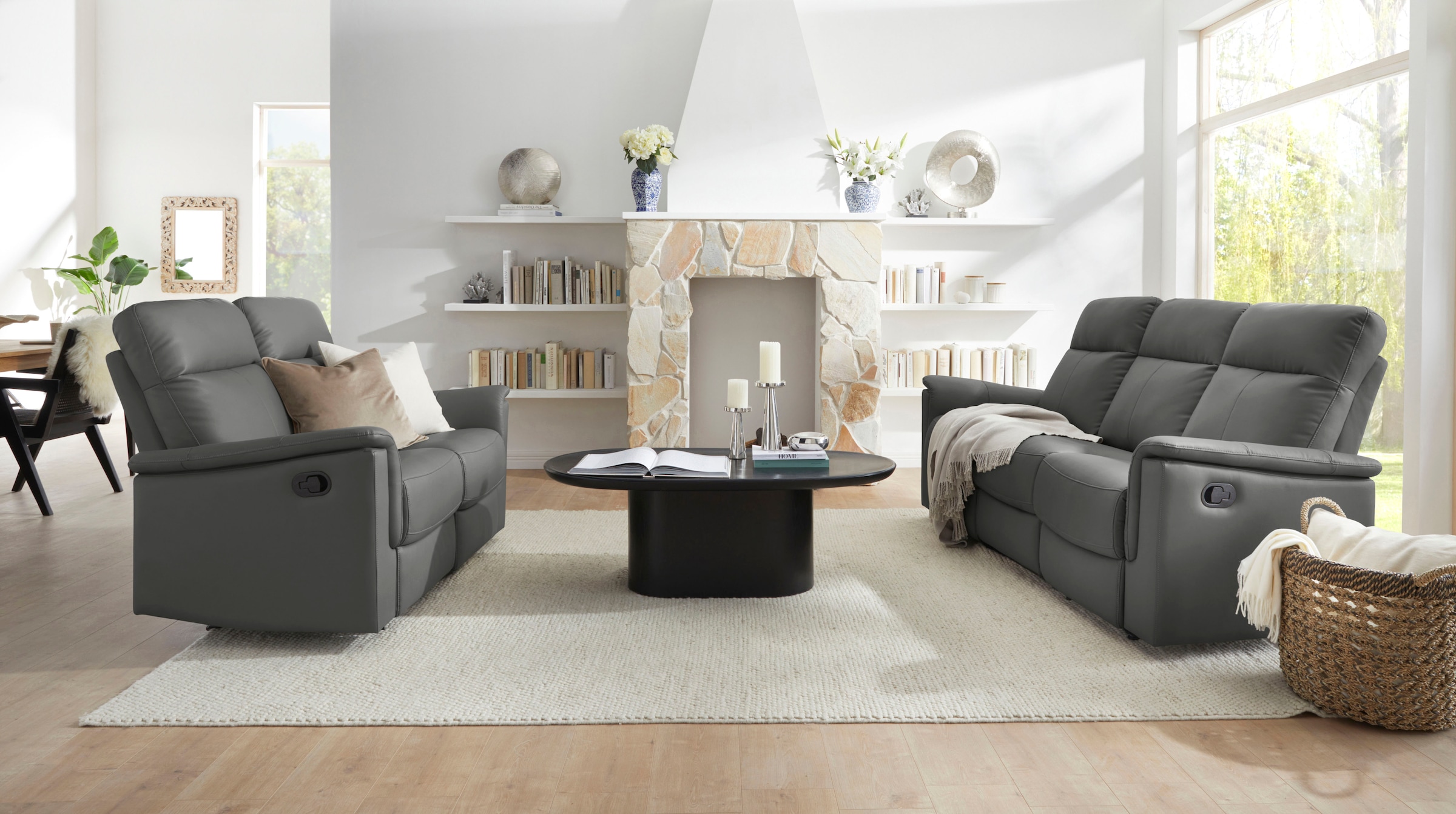 Home affaire 3-places »Southbrook« mit manueller und elektrischer Relaxfunktion