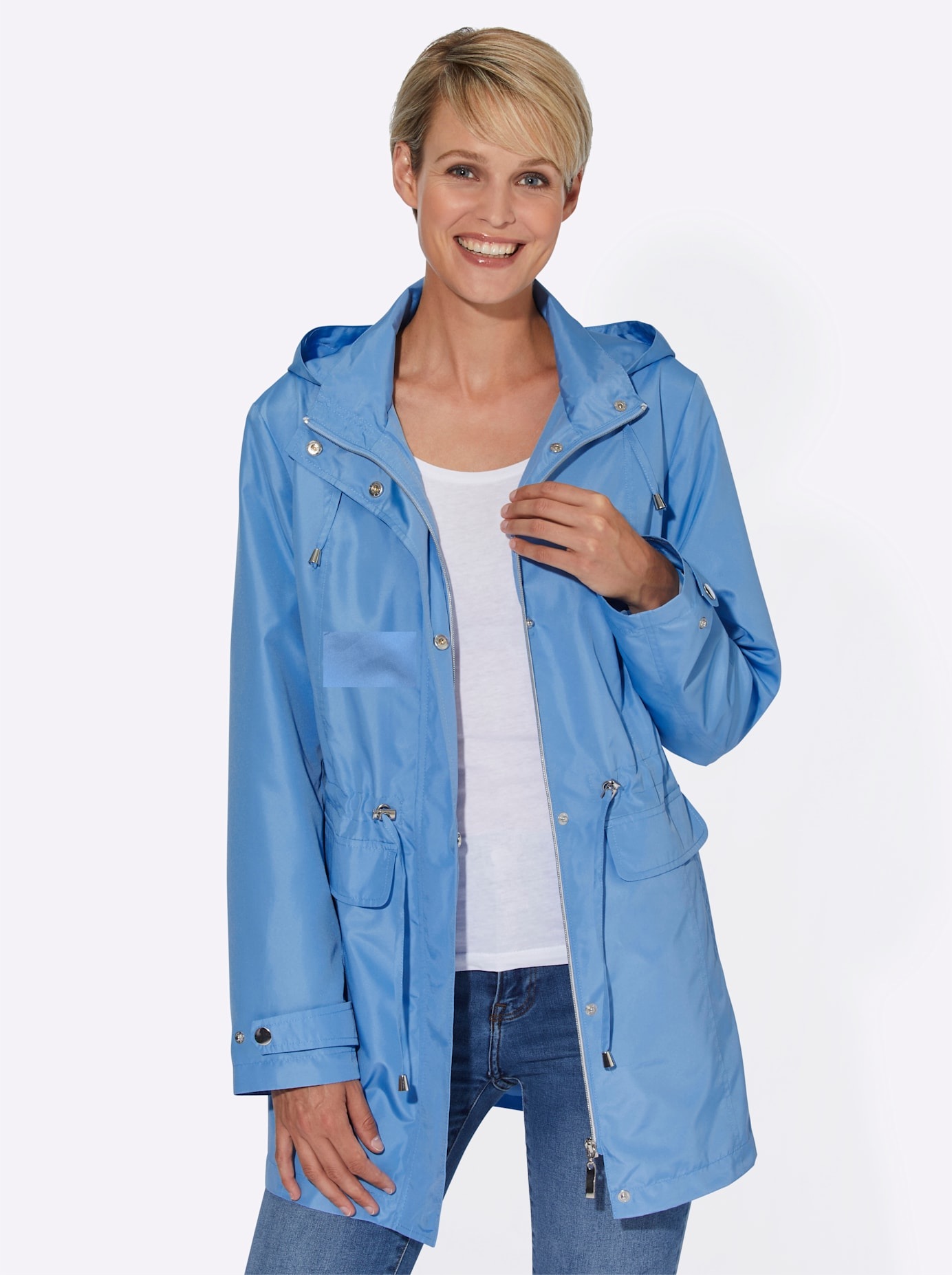 Classic Basics Langjacke mit Kapuze
