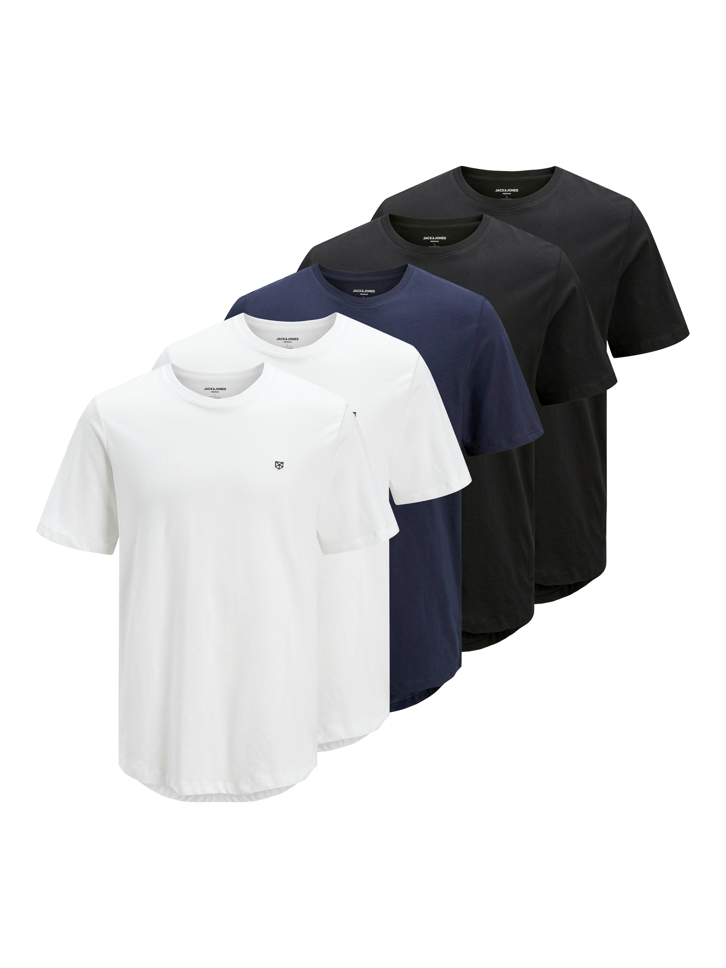 Jack & Jones Rundhalsshirt »JPRBLABRODY TEE SS CREW NECK 5PK MP« Packung, 5 Stk.