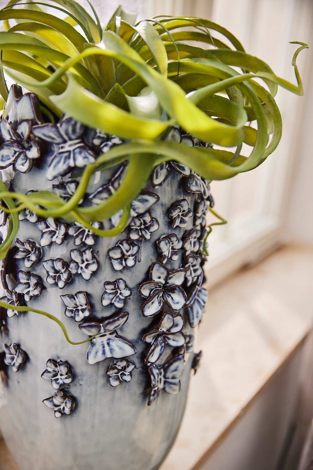 Kare Design Dekovase »Butterflies Lightblue 50cm«